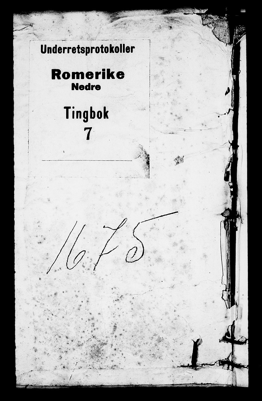 Nedre Romerike sorenskriveri, SAO/A-10469/F/Fb/L0007: Tingbok, 1675