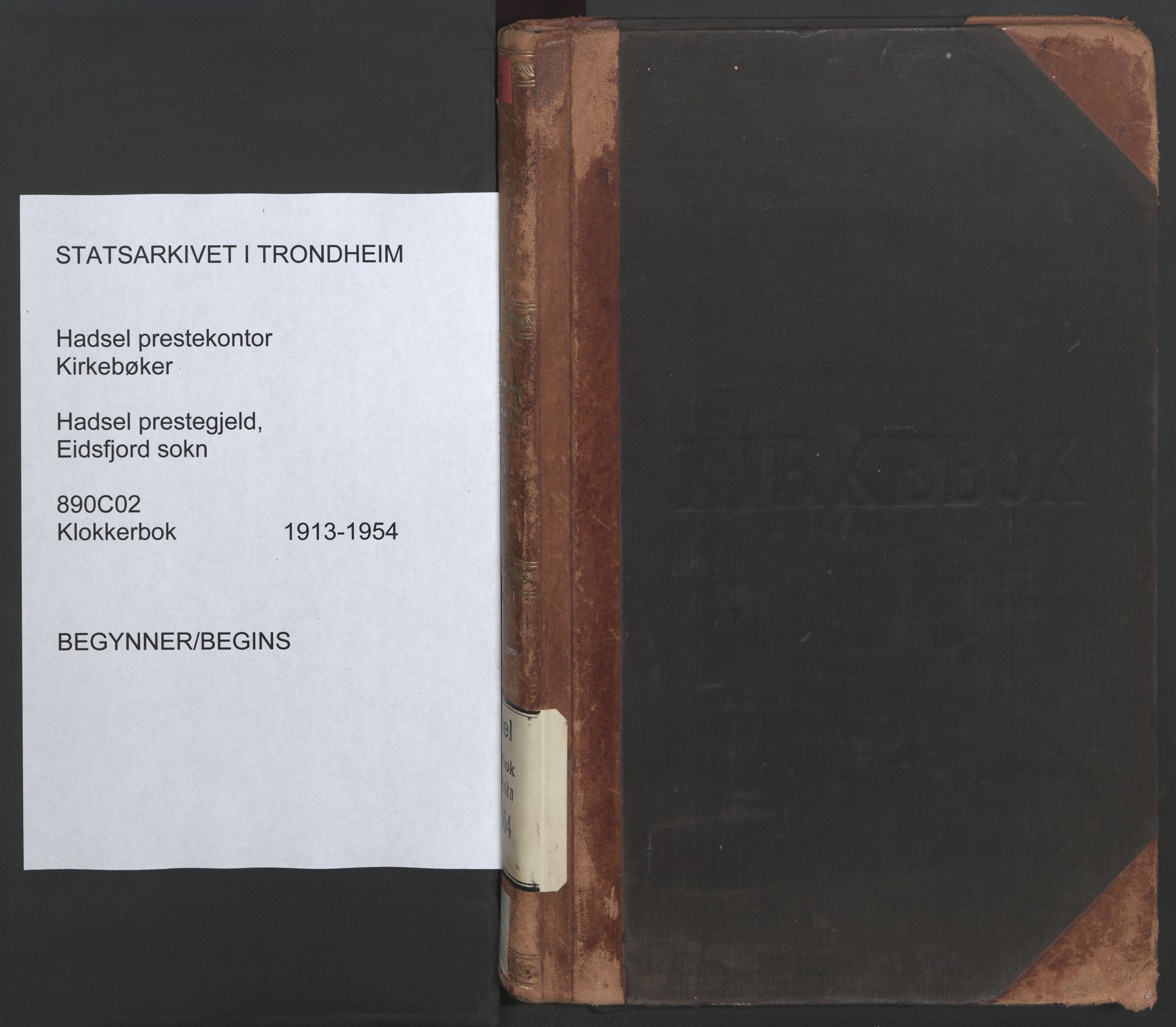 Ministerialprotokoller, klokkerbøker og fødselsregistre - Nordland, SAT/A-1459/890/L1291: Klokkerbok nr. 890C02, 1913-1954