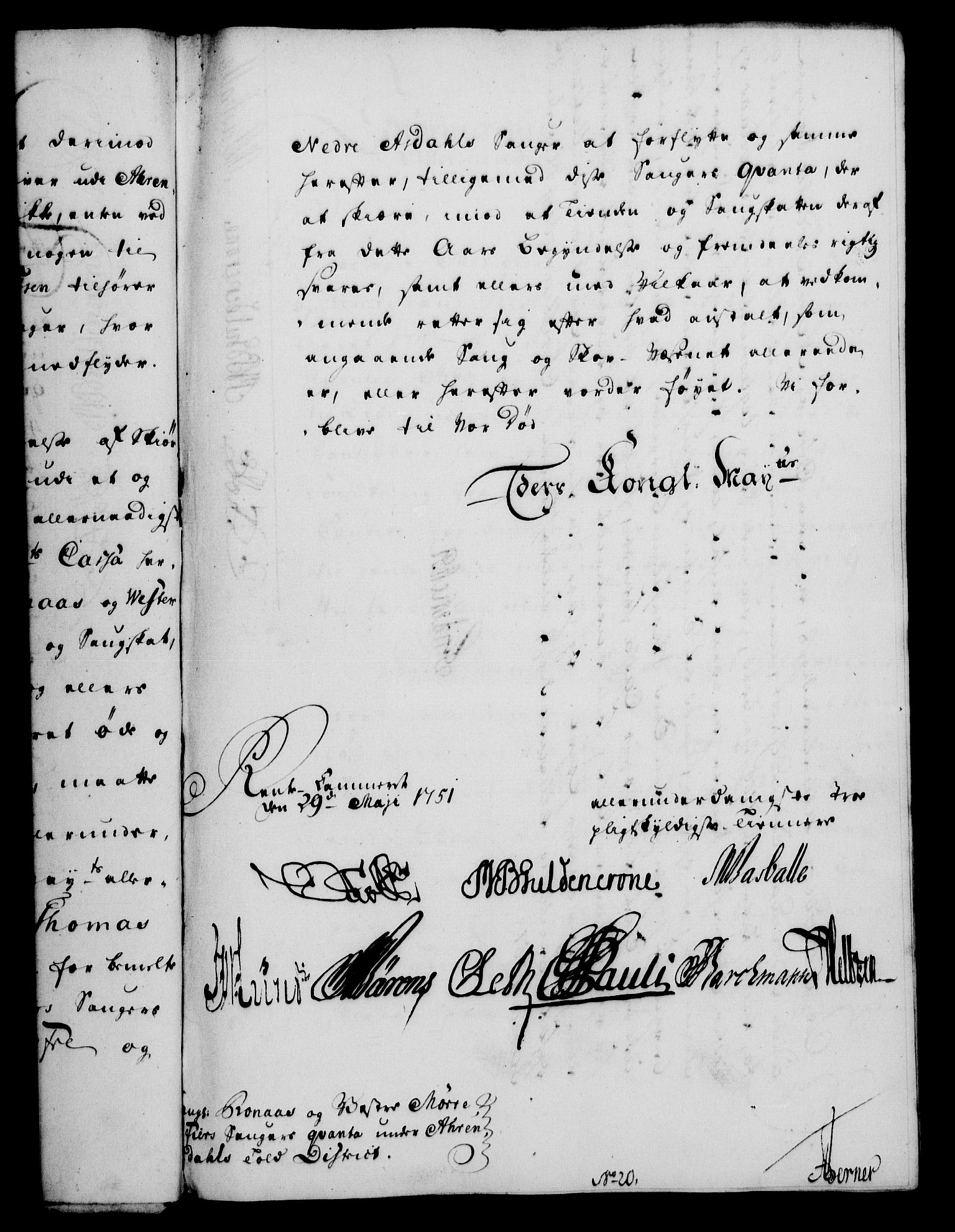 Rentekammeret, Kammerkanselliet, RA/EA-3111/G/Gf/Gfa/L0033: Norsk relasjons- og resolusjonsprotokoll (merket RK 52.33), 1751, s. 293