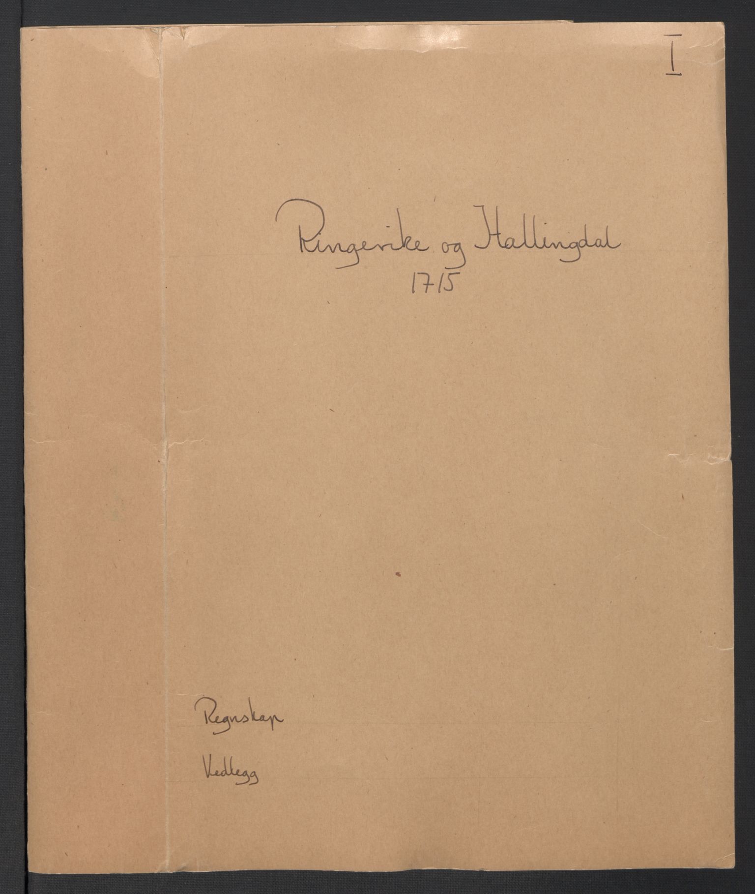 Rentekammeret inntil 1814, Reviderte regnskaper, Fogderegnskap, AV/RA-EA-4092/R23/L1473: Fogderegnskap Ringerike og Hallingdal, 1715, s. 2