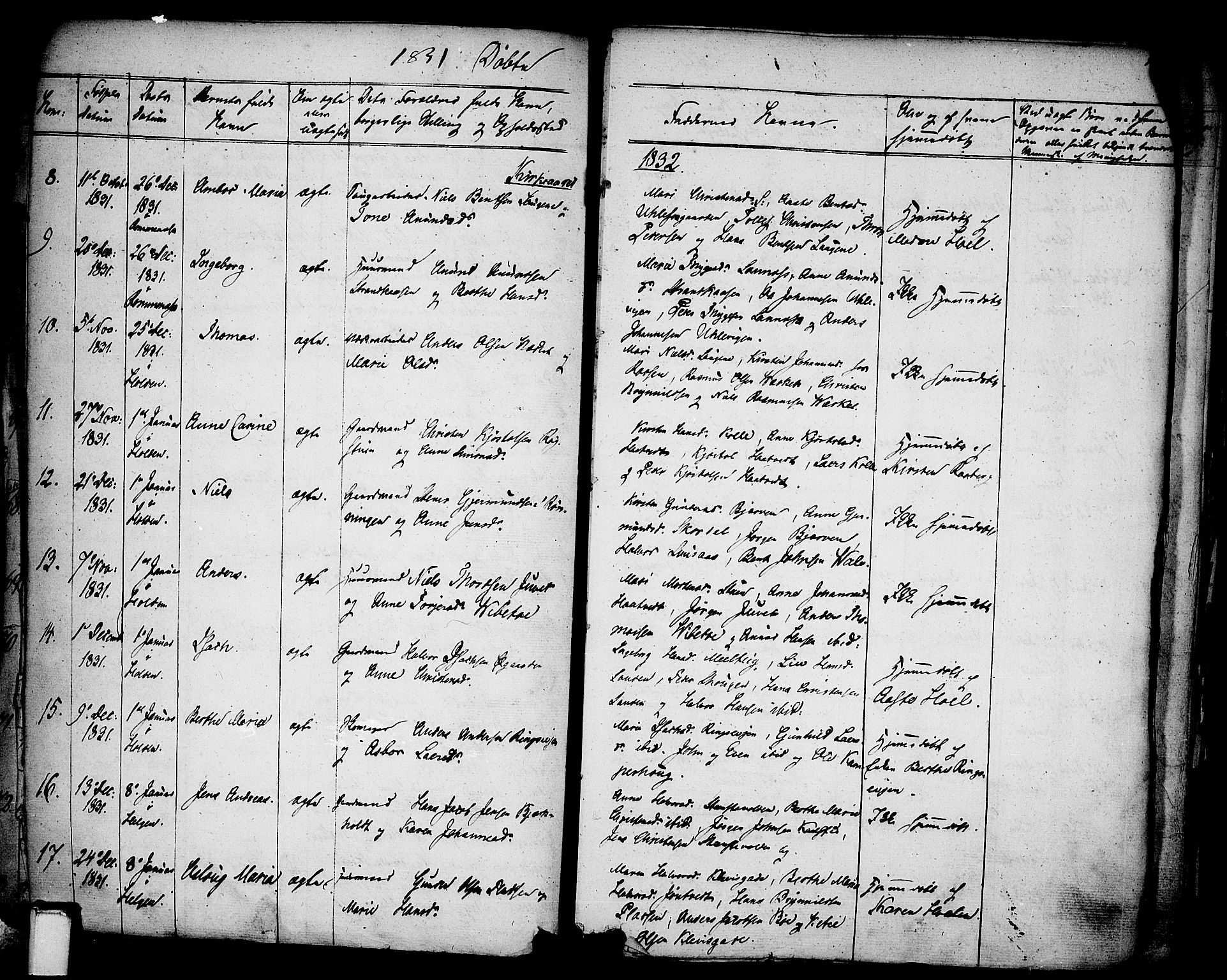 Holla kirkebøker, AV/SAKO-A-272/F/Fa/L0004: Ministerialbok nr. 4, 1830-1848, s. 16