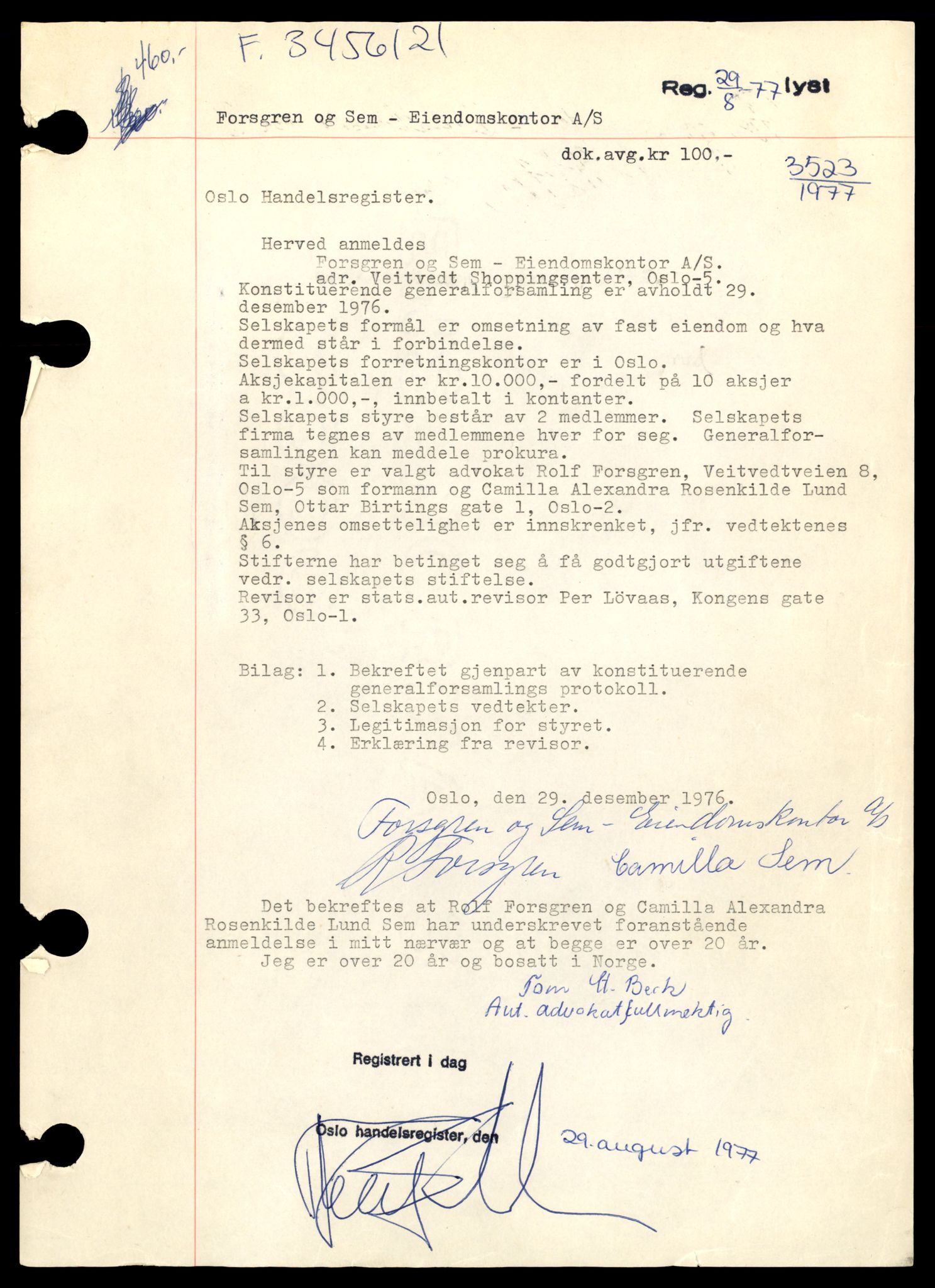 Oslo byfogd, Handelsregisteret, AV/SAT-A-10867/G/Gb/Gba/L0089: Aksjeselskap, Fors, 1944-1990