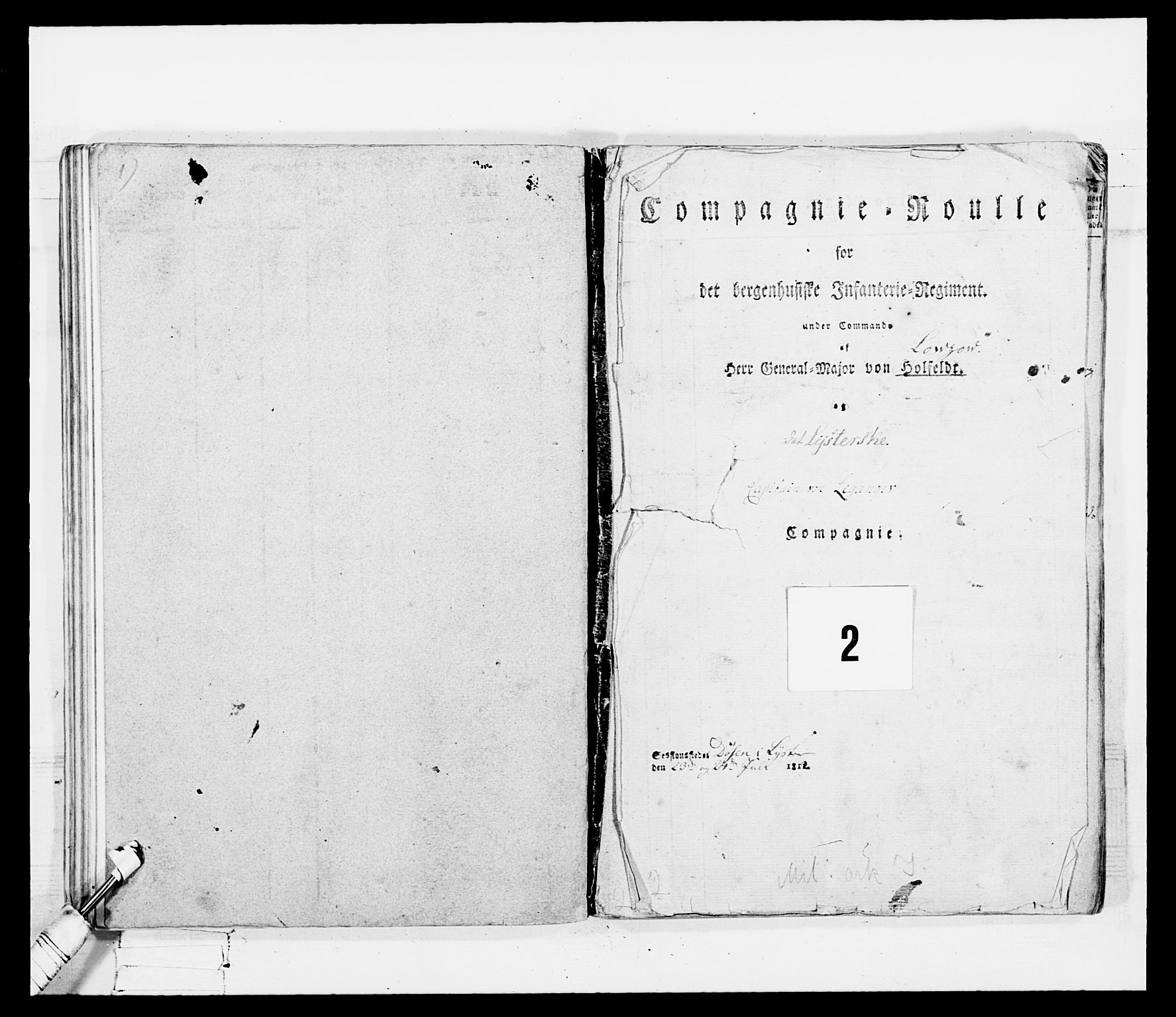 Generalitets- og kommissariatskollegiet, Det kongelige norske kommissariatskollegium, AV/RA-EA-5420/E/Eh/L0099: Bergenhusiske nasjonale infanteriregiment, 1812, s. 69