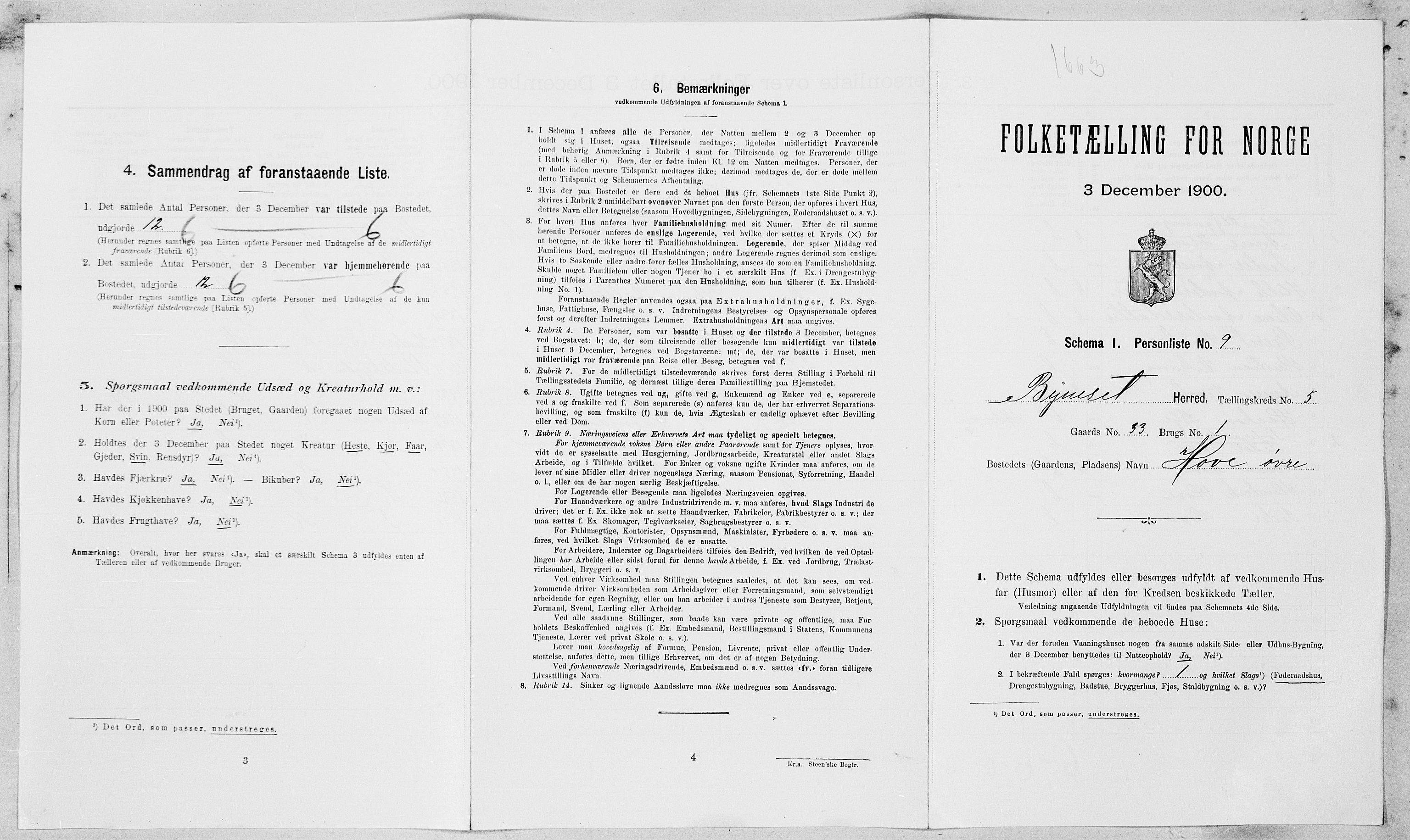 SAT, Folketelling 1900 for 1655 Byneset herred, 1900, s. 309