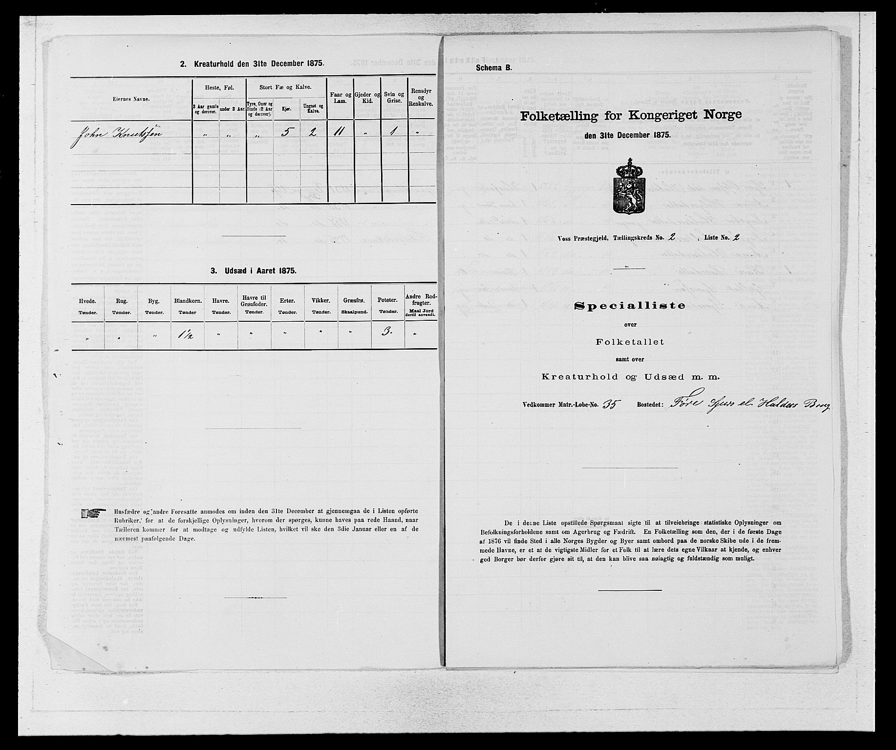 SAB, Folketelling 1875 for 1235P Voss prestegjeld, 1875, s. 1770