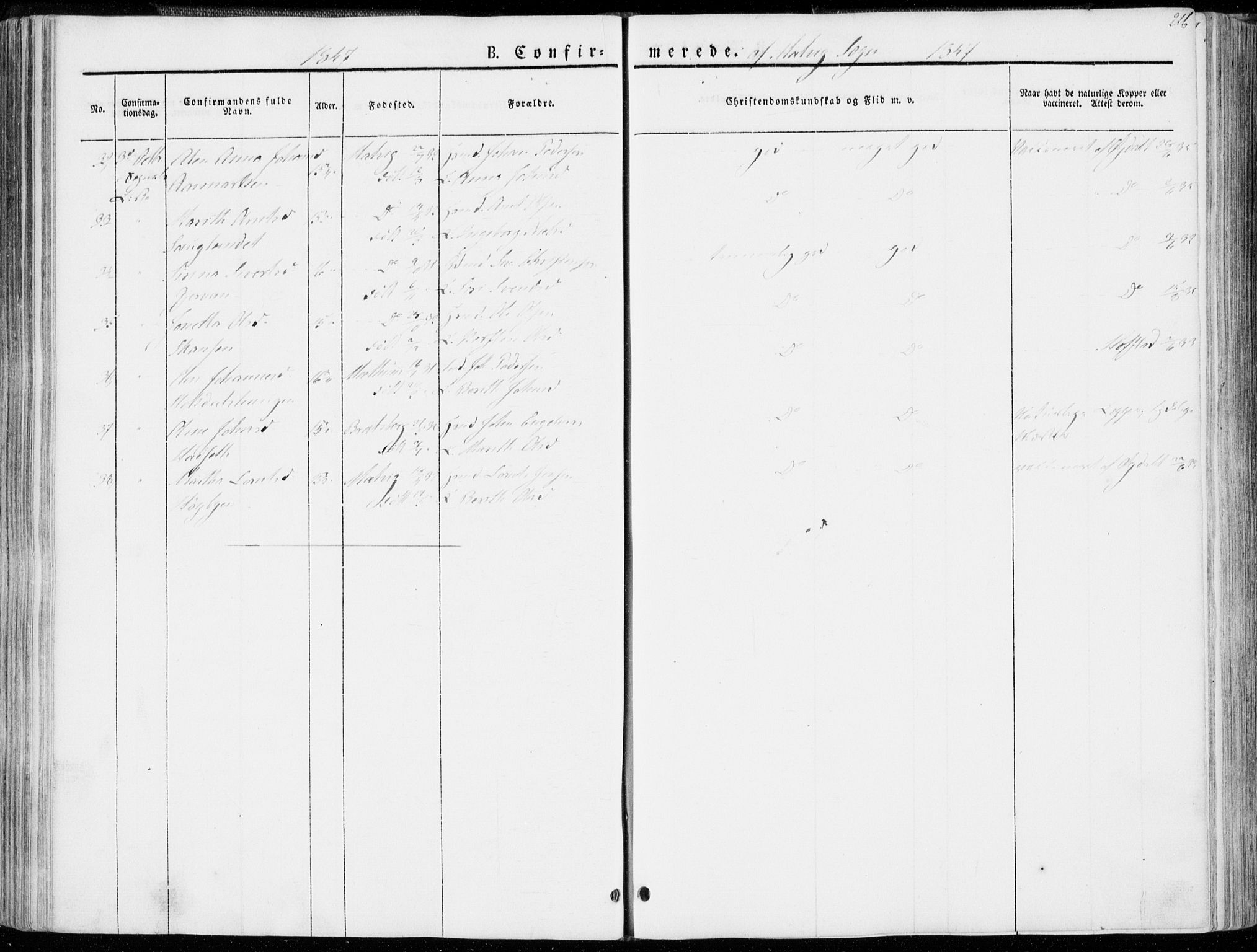 Ministerialprotokoller, klokkerbøker og fødselsregistre - Sør-Trøndelag, AV/SAT-A-1456/606/L0290: Ministerialbok nr. 606A05, 1841-1847, s. 216