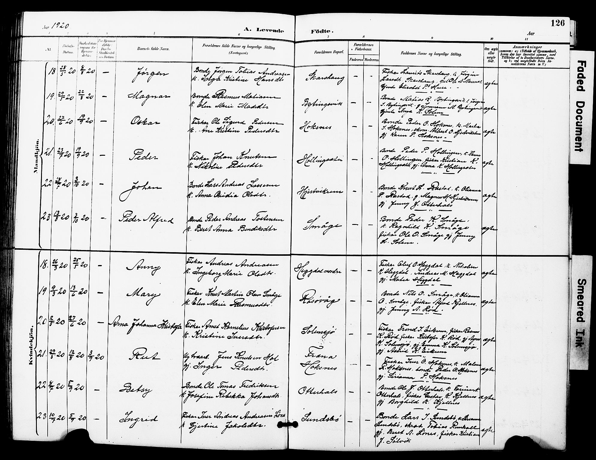 Ministerialprotokoller, klokkerbøker og fødselsregistre - Møre og Romsdal, AV/SAT-A-1454/560/L0725: Klokkerbok nr. 560C02, 1895-1930, s. 126