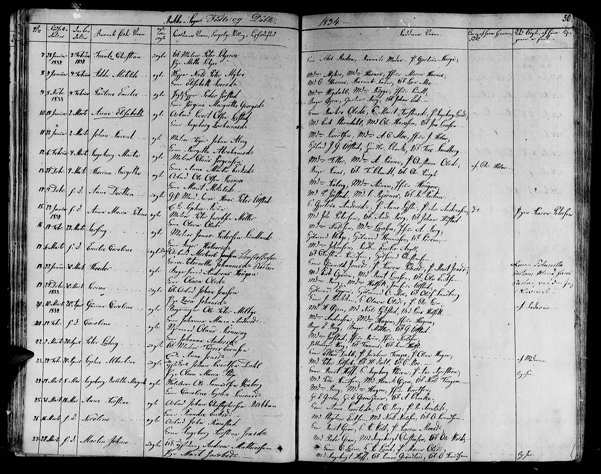 Ministerialprotokoller, klokkerbøker og fødselsregistre - Sør-Trøndelag, AV/SAT-A-1456/606/L0287: Ministerialbok nr. 606A04 /2, 1826-1840, s. 50