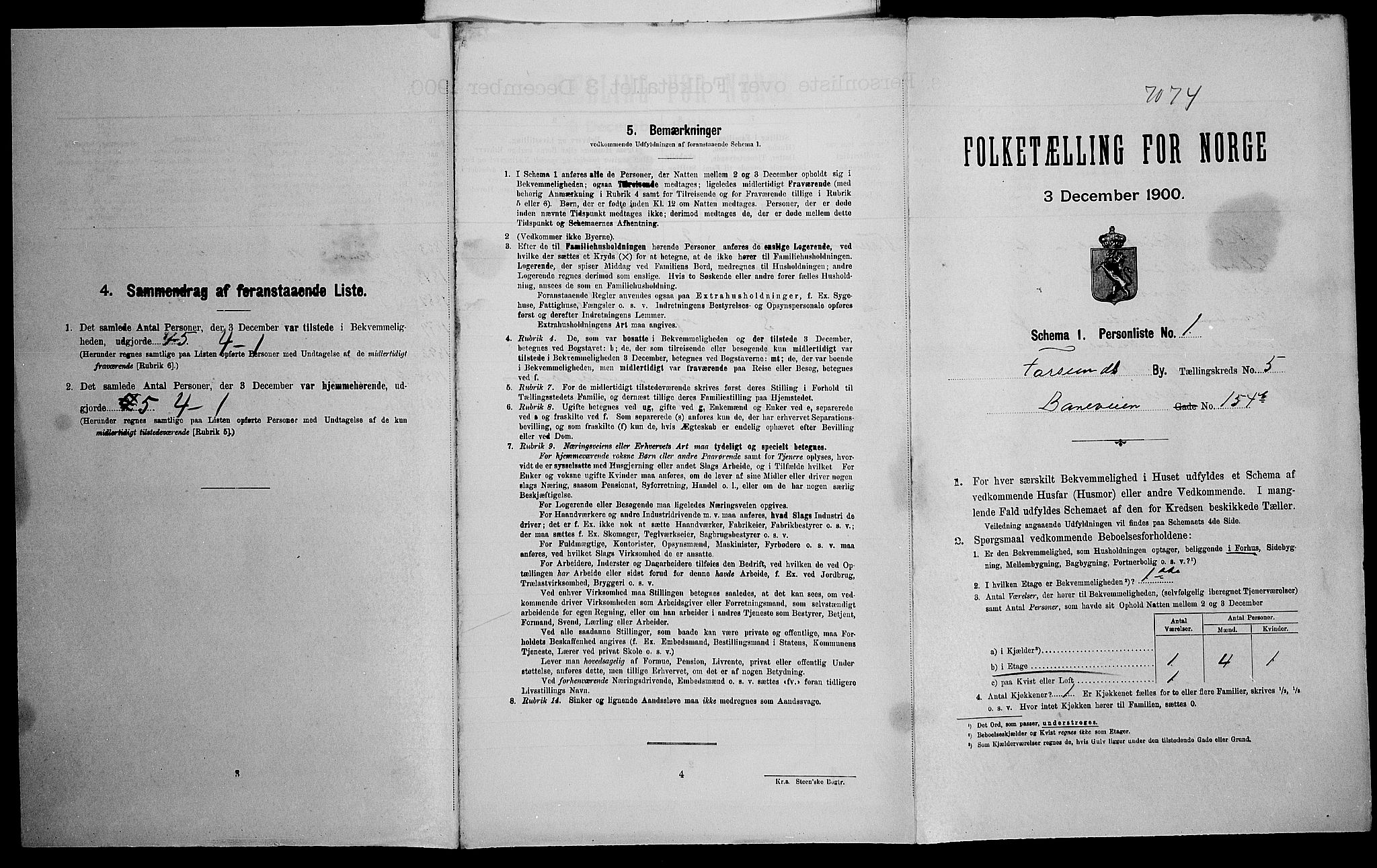 SAK, Folketelling 1900 for 1003 Farsund ladested, 1900, s. 1095
