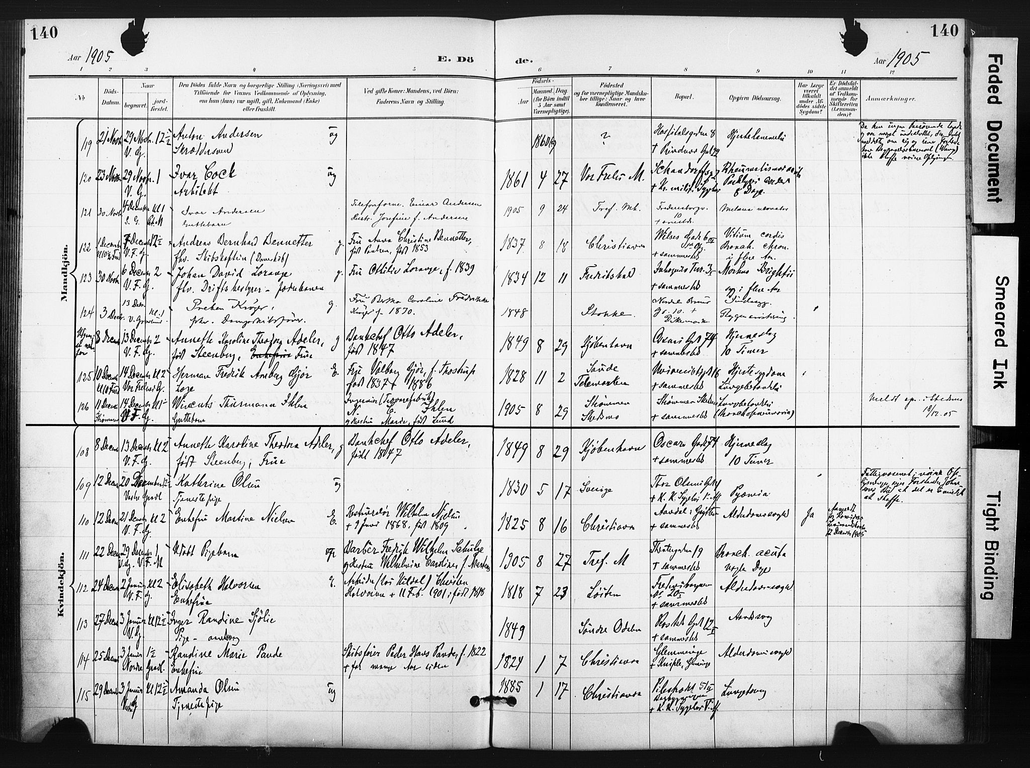 Trefoldighet prestekontor Kirkebøker, AV/SAO-A-10882/F/Fd/L0004: Ministerialbok nr. IV 4, 1897-1912, s. 140