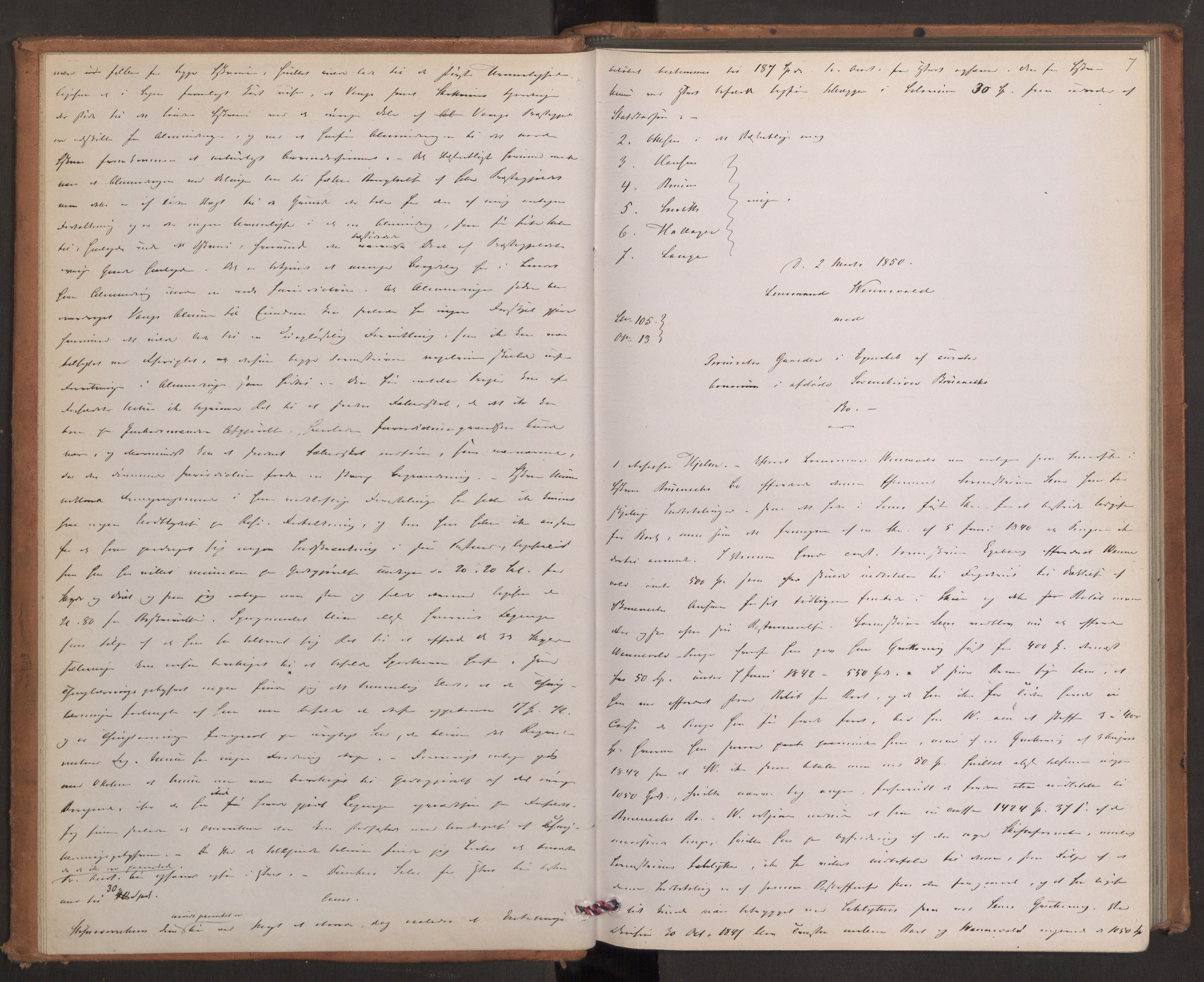 Høyesterett, AV/RA-S-1002/E/Eb/Ebb/L0043/0002: Voteringsprotokoller / Voteringsprotokoll, 1850, s. 6b-7a