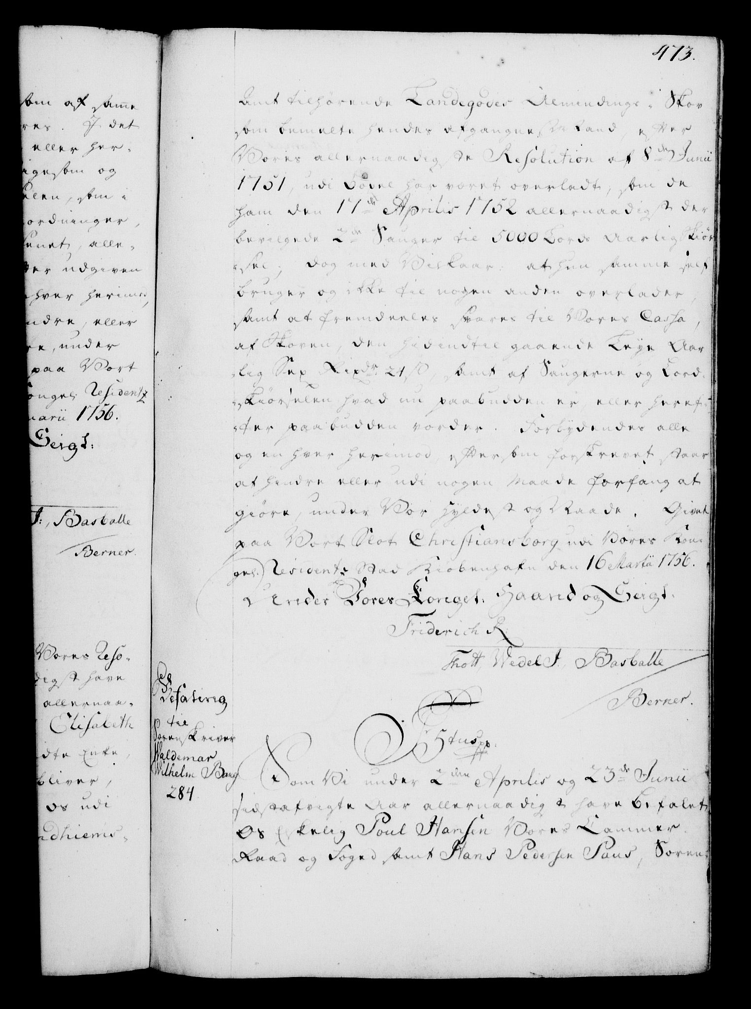 Rentekammeret, Kammerkanselliet, AV/RA-EA-3111/G/Gg/Gga/L0006: Norsk ekspedisjonsprotokoll med register (merket RK 53.6), 1749-1759, s. 473