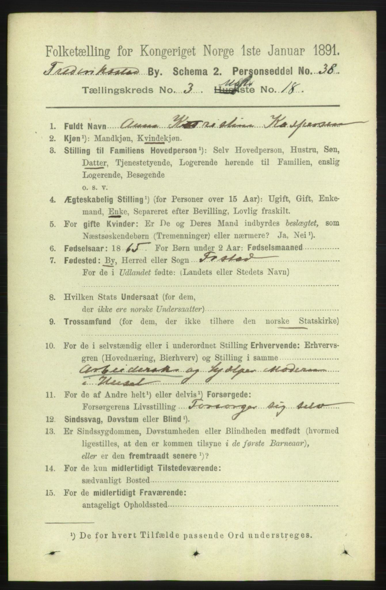 RA, Folketelling 1891 for 0103 Fredrikstad kjøpstad, 1891, s. 5182