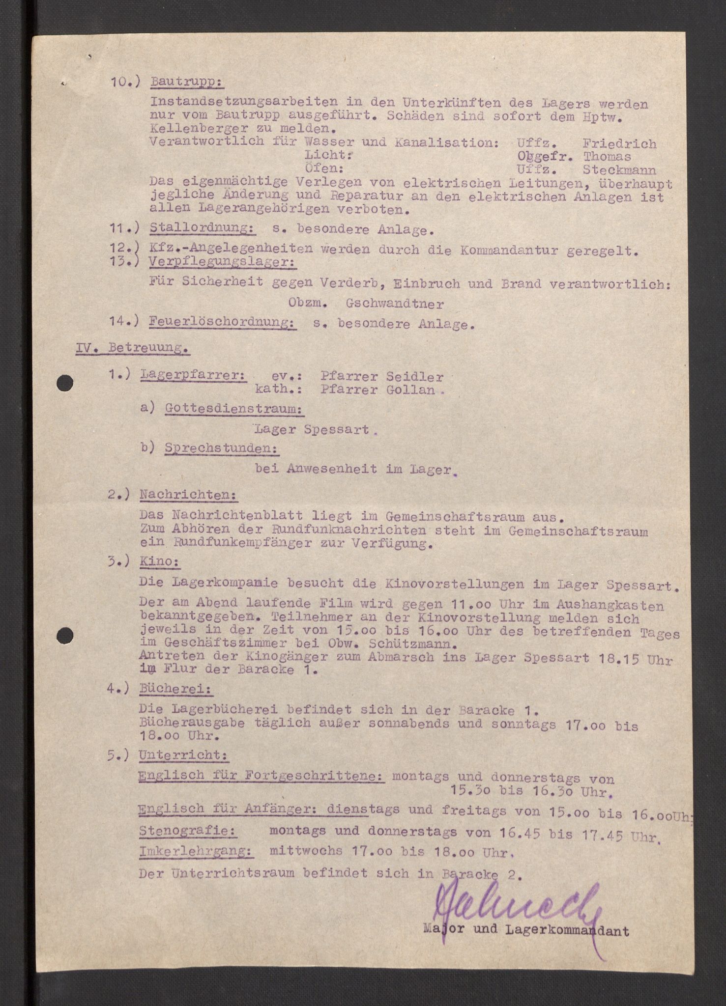 Deutscher Oberbefehlshaber Norwegen (DOBN), AV/RA-RAFA-2197/D/Dja/L0070/0001: DBO Abt. 1a / Lagerordnungen, 1946