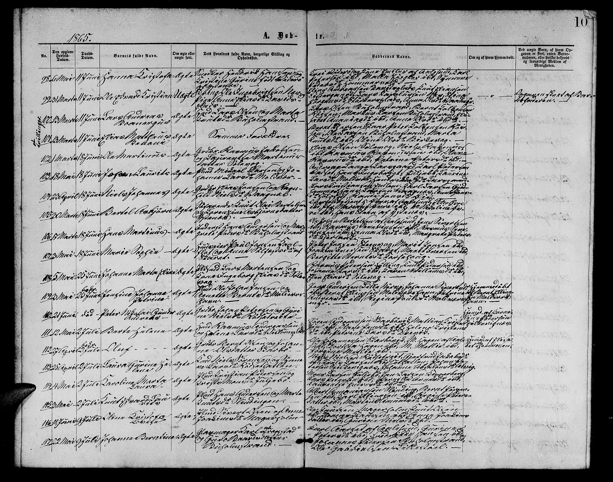 Ministerialprotokoller, klokkerbøker og fødselsregistre - Møre og Romsdal, AV/SAT-A-1454/528/L0428: Klokkerbok nr. 528C09, 1864-1880, s. 10