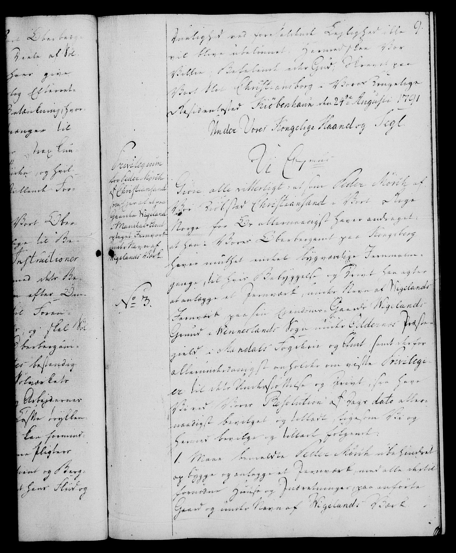Rentekammeret, Renteskriverkontorene, RA/EA-3115/M/Mg/Mga/L0001: Ekspedisjonsprotokoll med register (merket RK 54.18), 1791-1814, s. 9