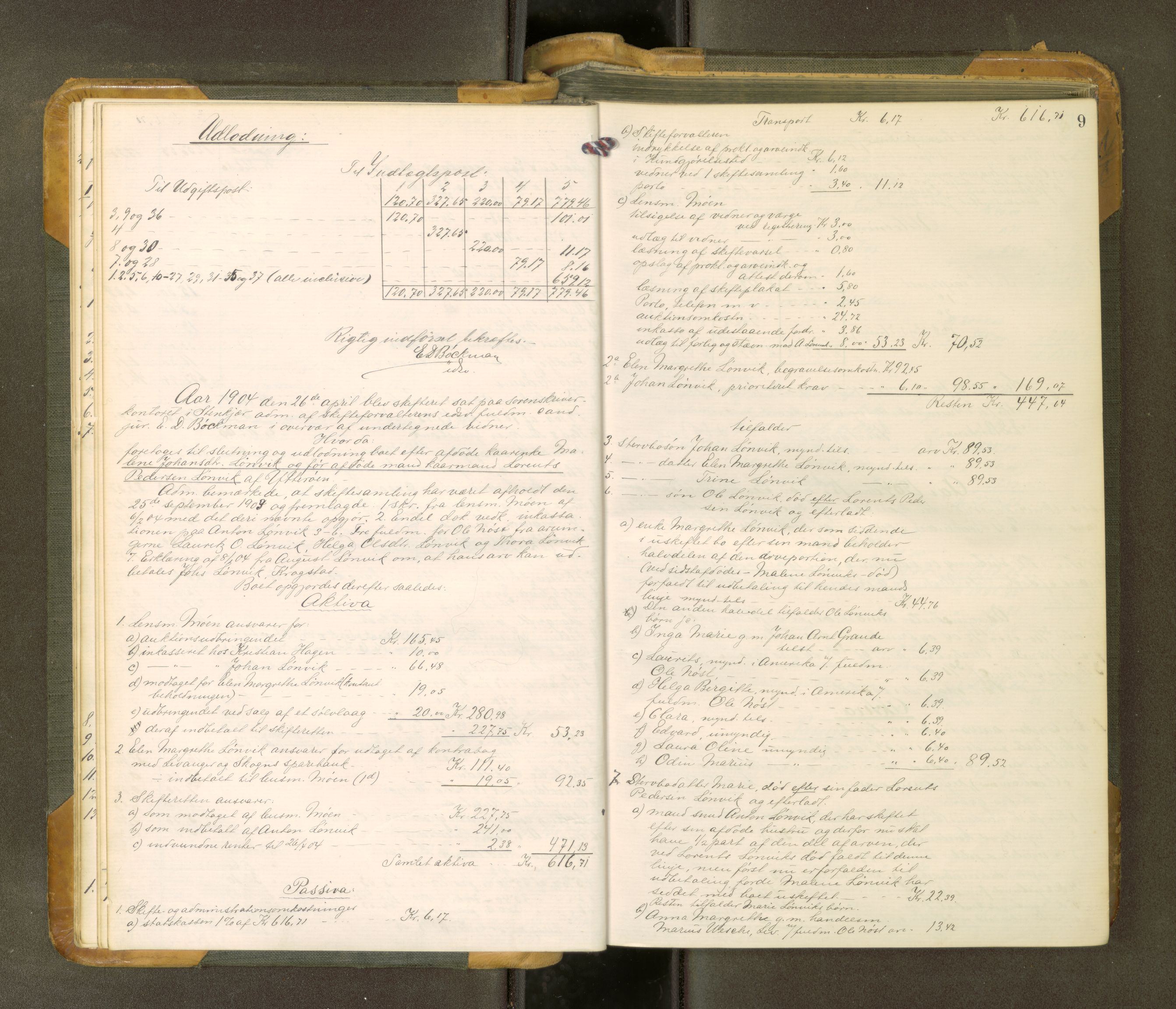 Inderøy sorenskriveri, AV/SAT-A-4147/1/3/3A/L0031: Skifteslutningsprotokoll 6, 1904-1912, s. 9