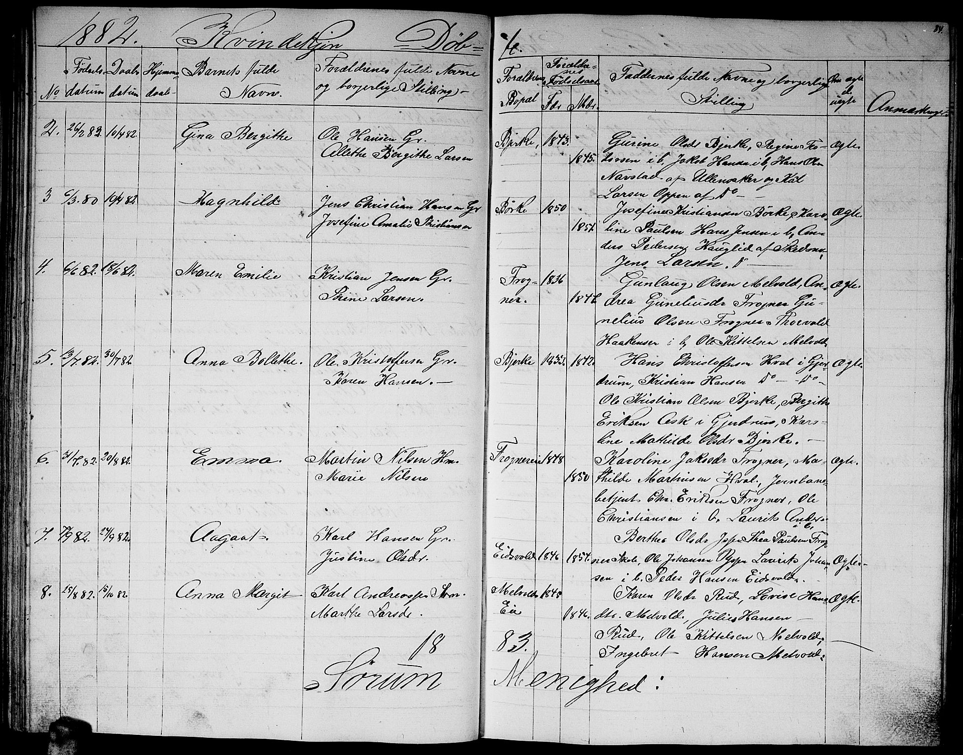 Sørum prestekontor Kirkebøker, AV/SAO-A-10303/G/Ga/L0004: Klokkerbok nr. I 4, 1864-1885, s. 84