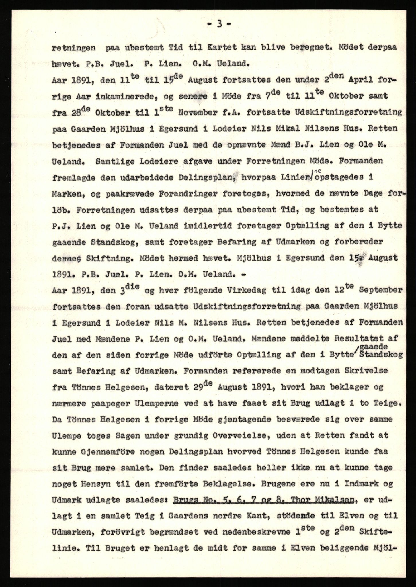 Statsarkivet i Stavanger, SAST/A-101971/03/Y/Yj/L0058: Avskrifter sortert etter gårdsnavn: Meling i Håland - Mjølsnes øvre, 1750-1930, s. 445