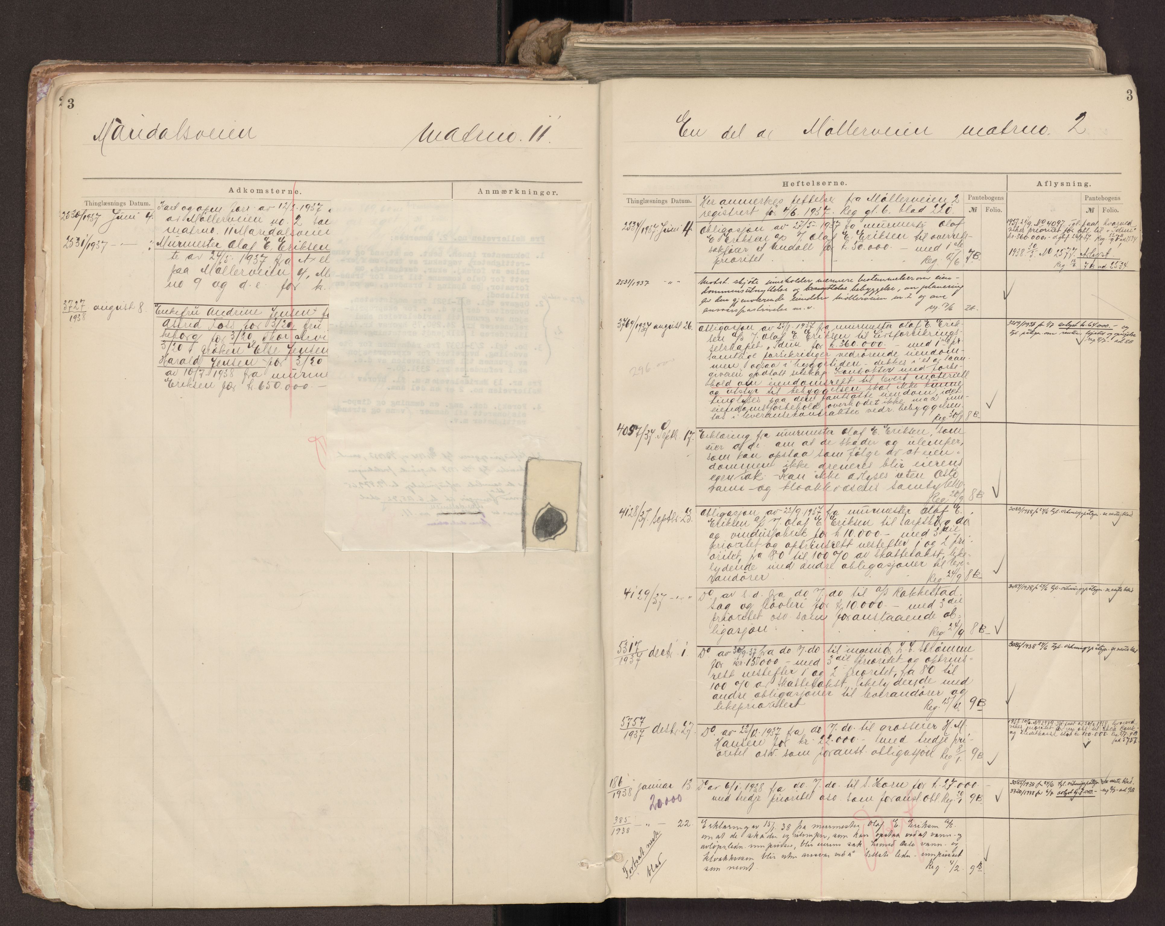 Oslo byskriverembete, AV/SAO-A-10227/G/Ga/Gab/Gabb/L0012: Panteregister nr. IX, 1882-1950, s. 3