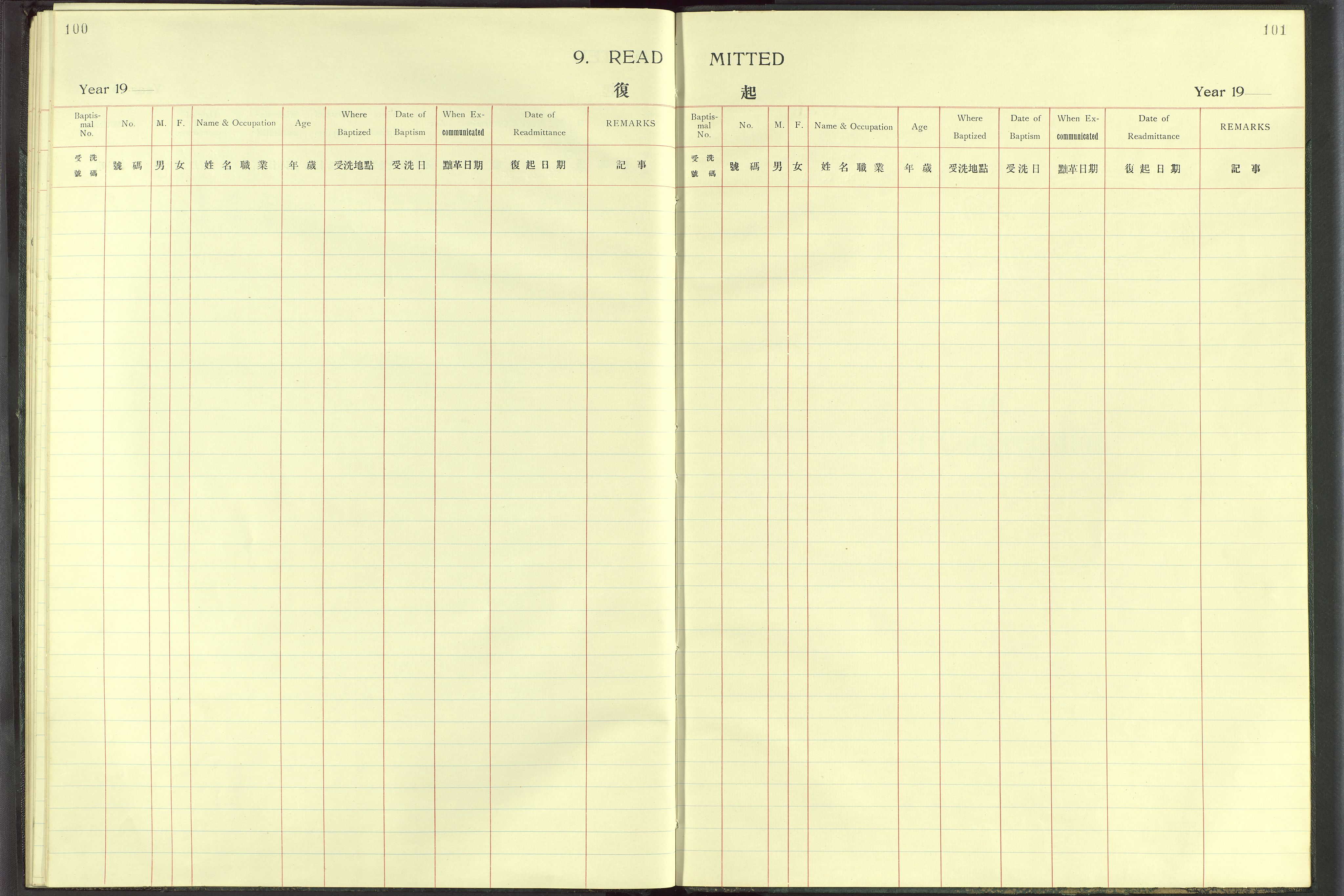 Det Norske Misjonsselskap - utland - Kina (Hunan), VID/MA-A-1065/Dm/L0008: Ministerialbok nr. 53, 1906-1948, s. 100-101