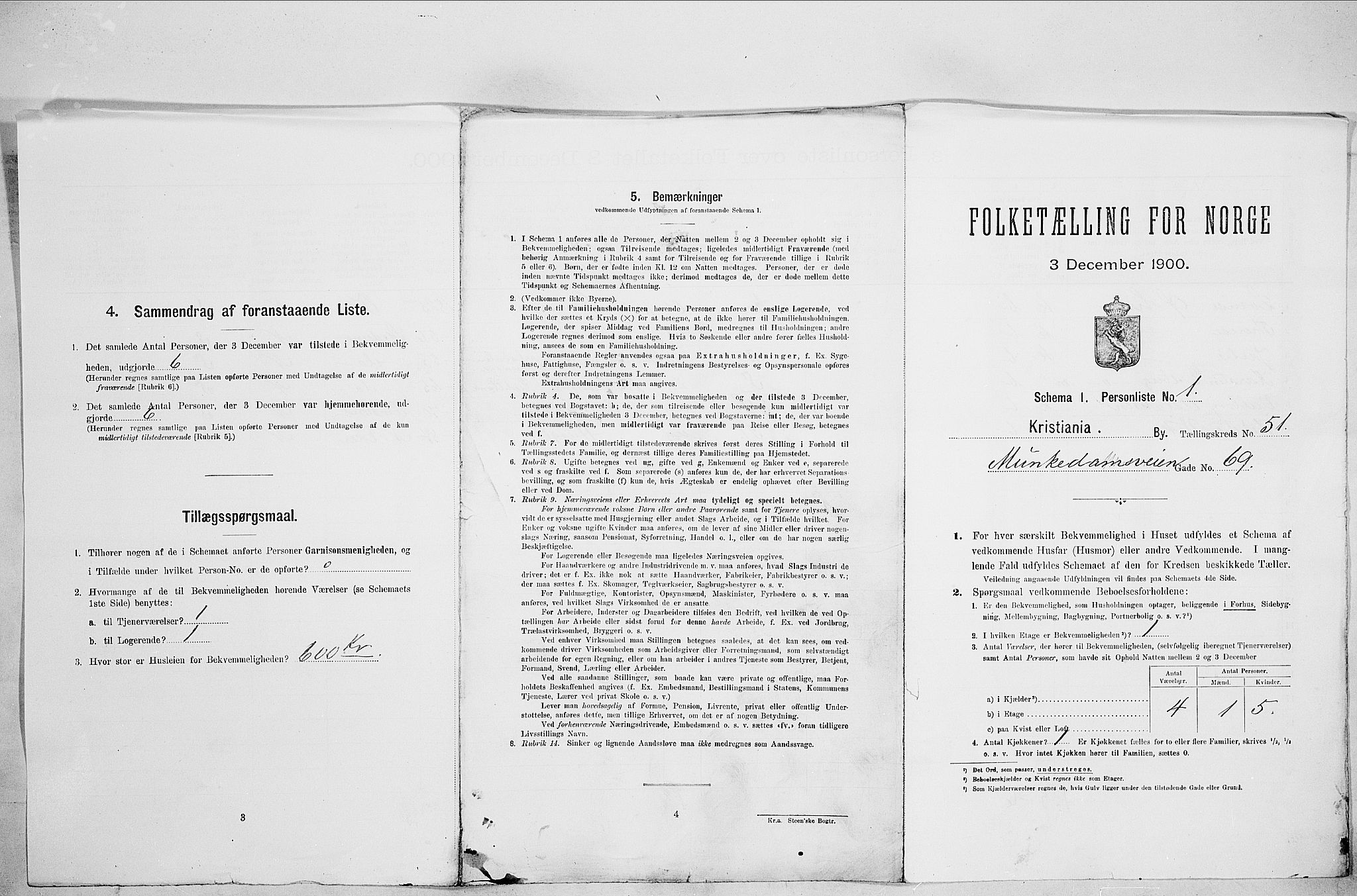 SAO, Folketelling 1900 for 0301 Kristiania kjøpstad, 1900, s. 61520