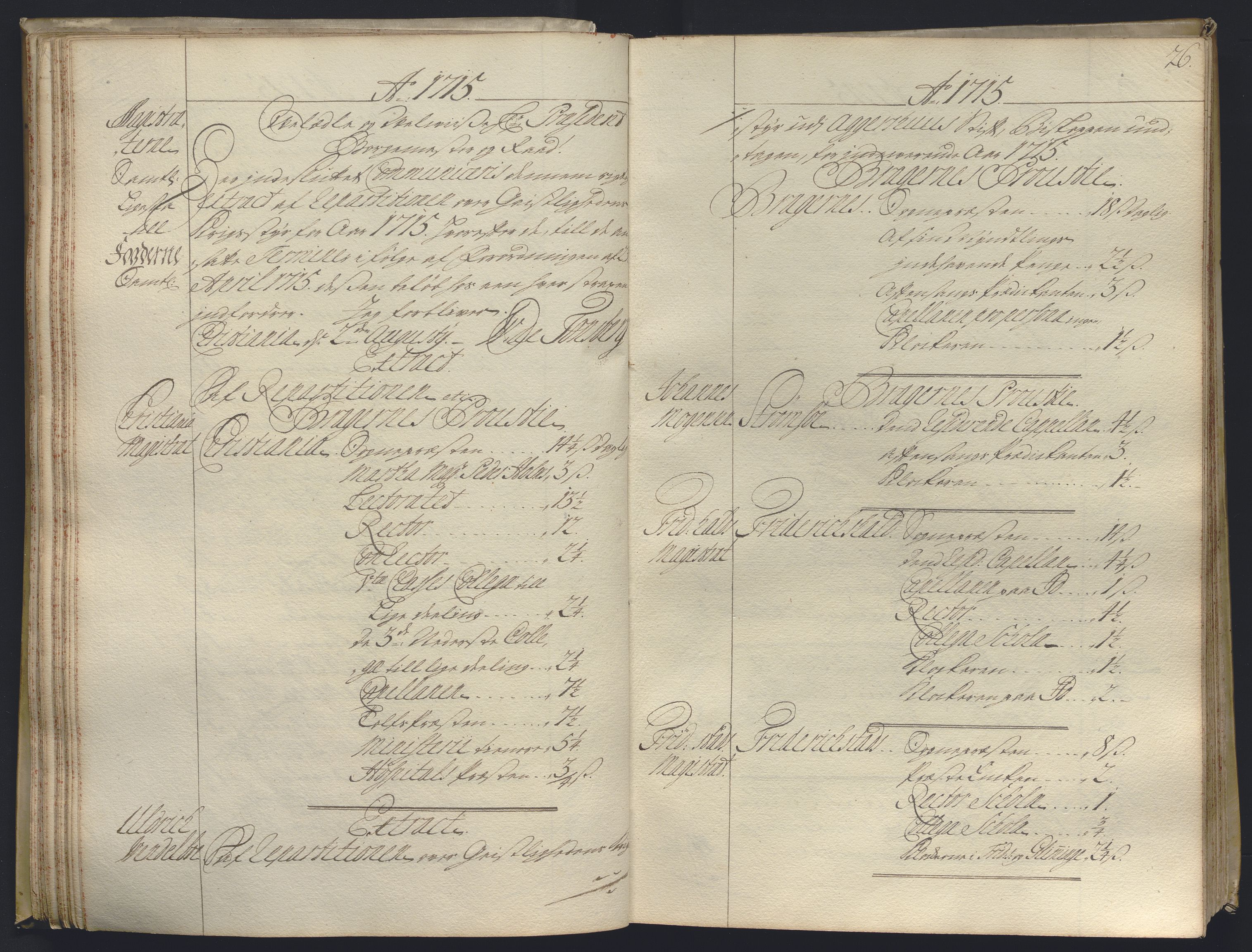 Kristiania stiftamt, AV/SAO-A-10386/B/Ba/L0004: Kopibok, 1715-1717, s. 25b-26a