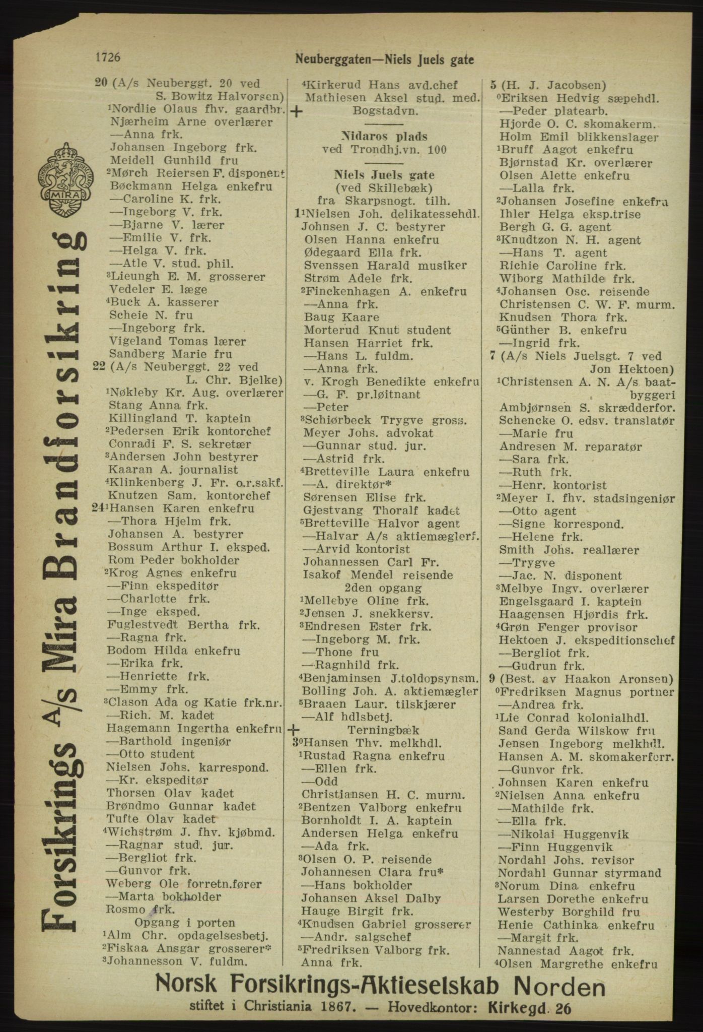 Kristiania/Oslo adressebok, PUBL/-, 1918, s. 1879