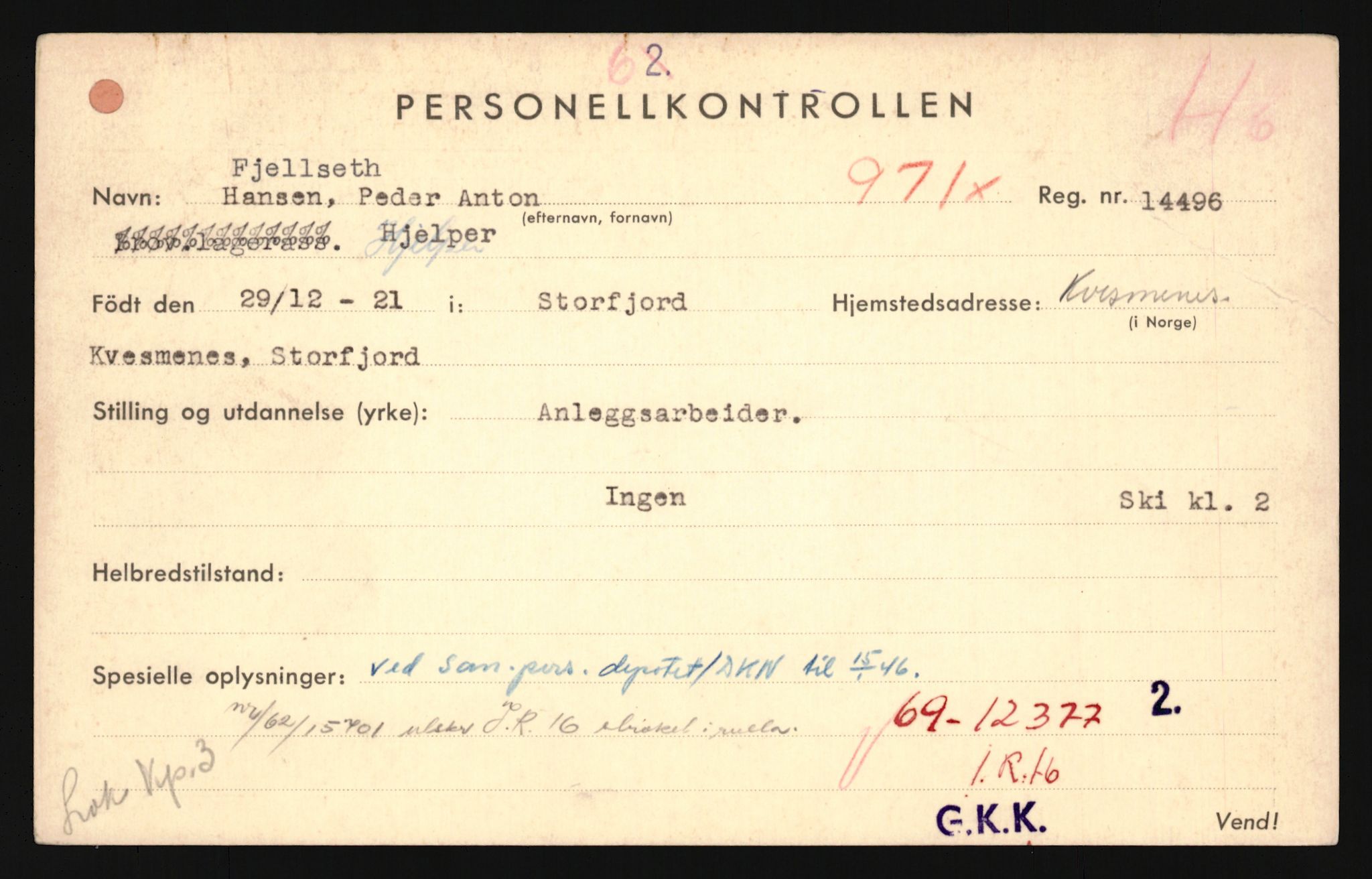 Forsvaret, Troms infanteriregiment nr. 16, AV/RA-RAFA-3146/P/Pa/L0024/0003: Rulleblad / Rulleblad for regimentets menige mannskaper, årsklasse 1942, 1942, s. 58