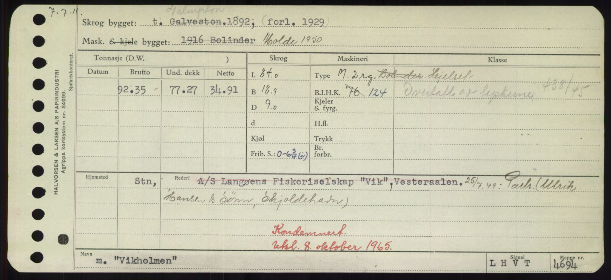 Sjøfartsdirektoratet med forløpere, Skipsmålingen, AV/RA-S-1627/H/Hd/L0041: Fartøy, Vi-Ås, s. 141