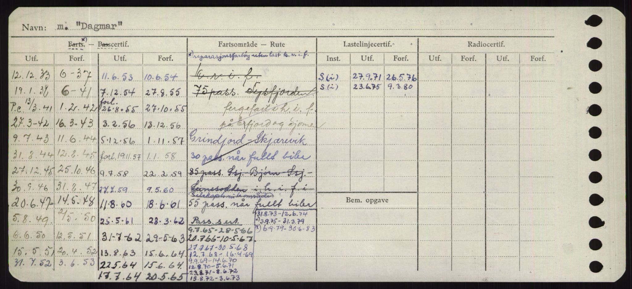 Sjøfartsdirektoratet med forløpere, Skipsmålingen, RA/S-1627/H/Hd/L0008: Fartøy, C-D, s. 340