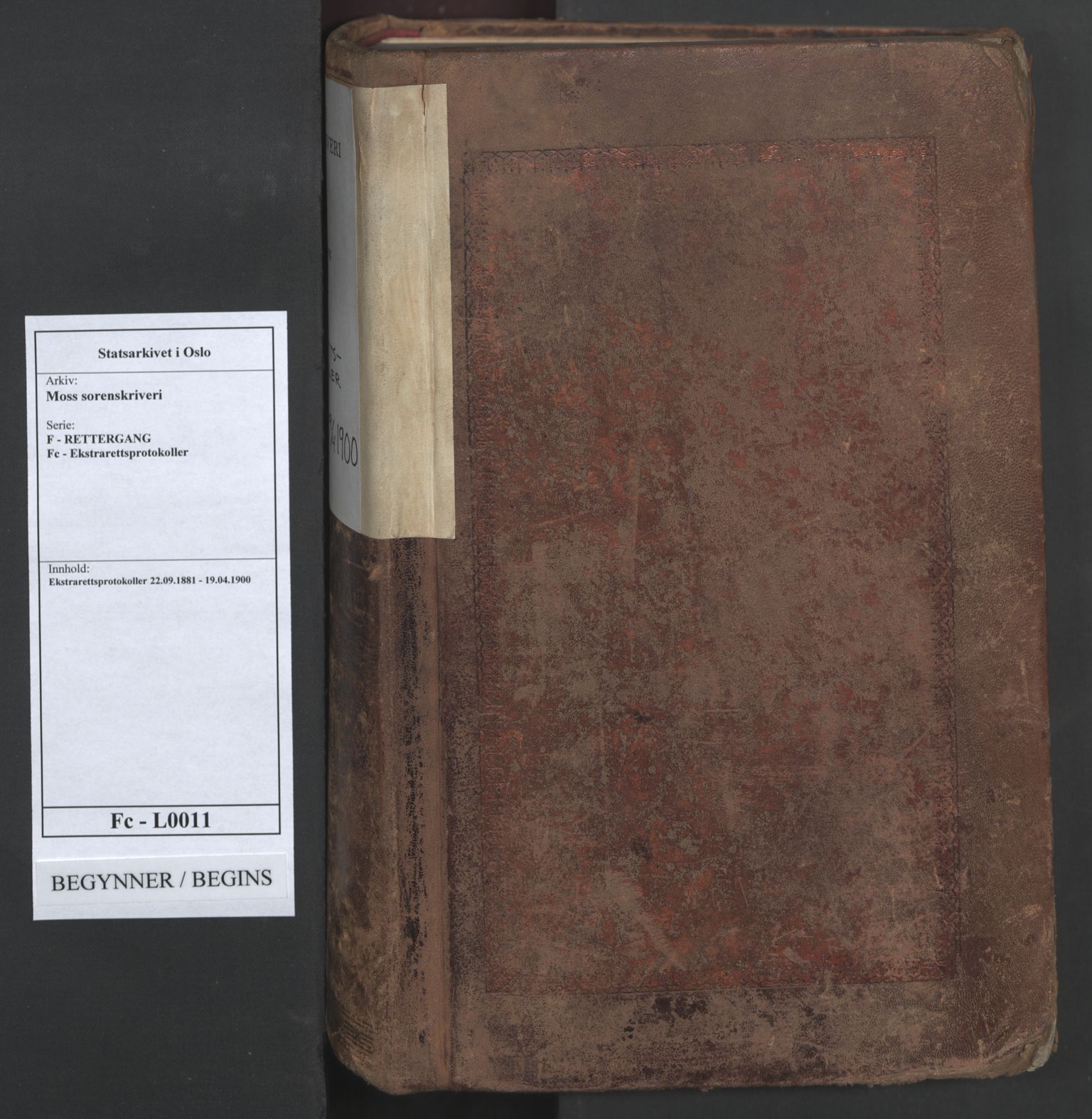 Moss sorenskriveri, SAO/A-10168, 1881-1900