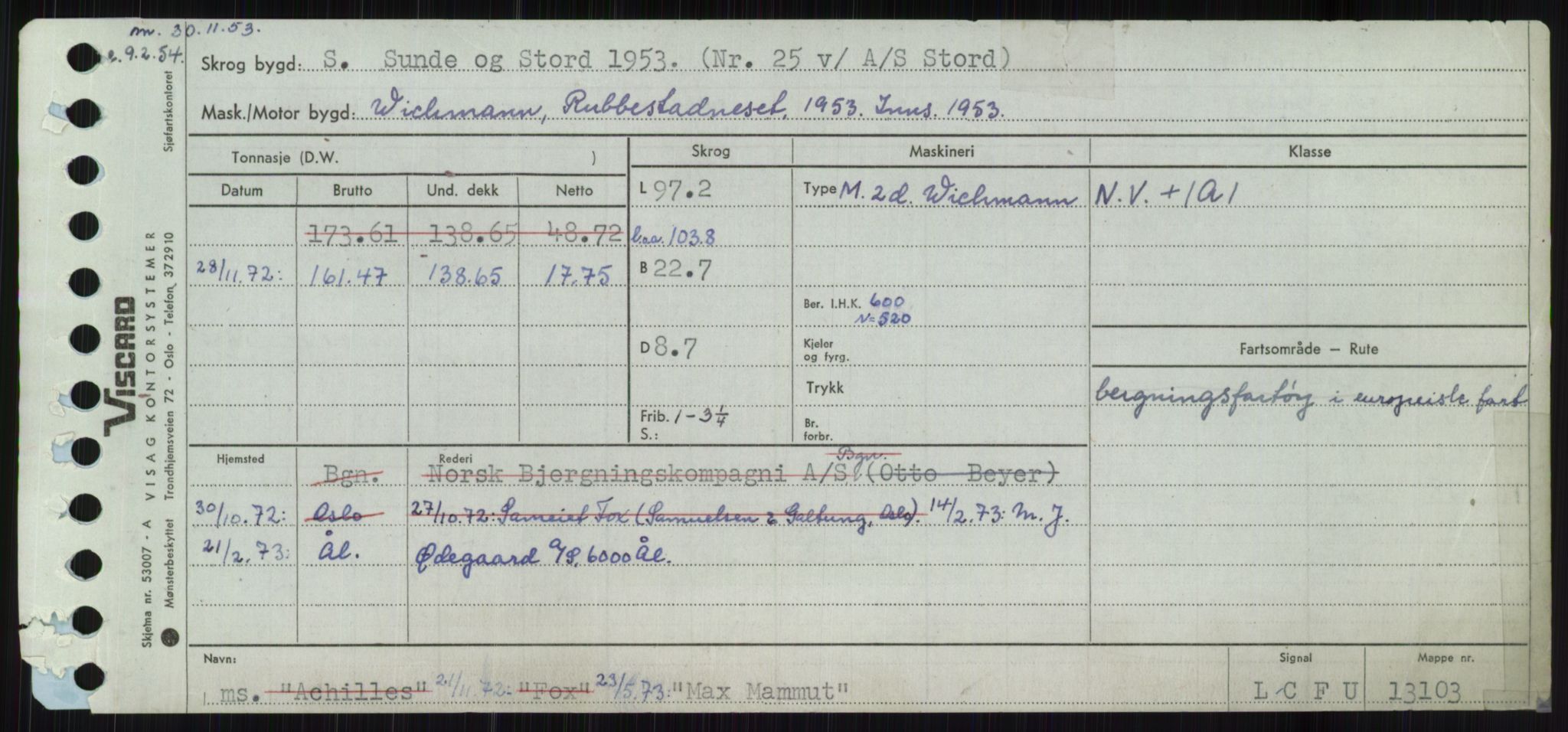 Sjøfartsdirektoratet med forløpere, Skipsmålingen, RA/S-1627/H/Ha/L0004/0001: Fartøy, Mas-R / Fartøy, Mas-Odd, s. 21