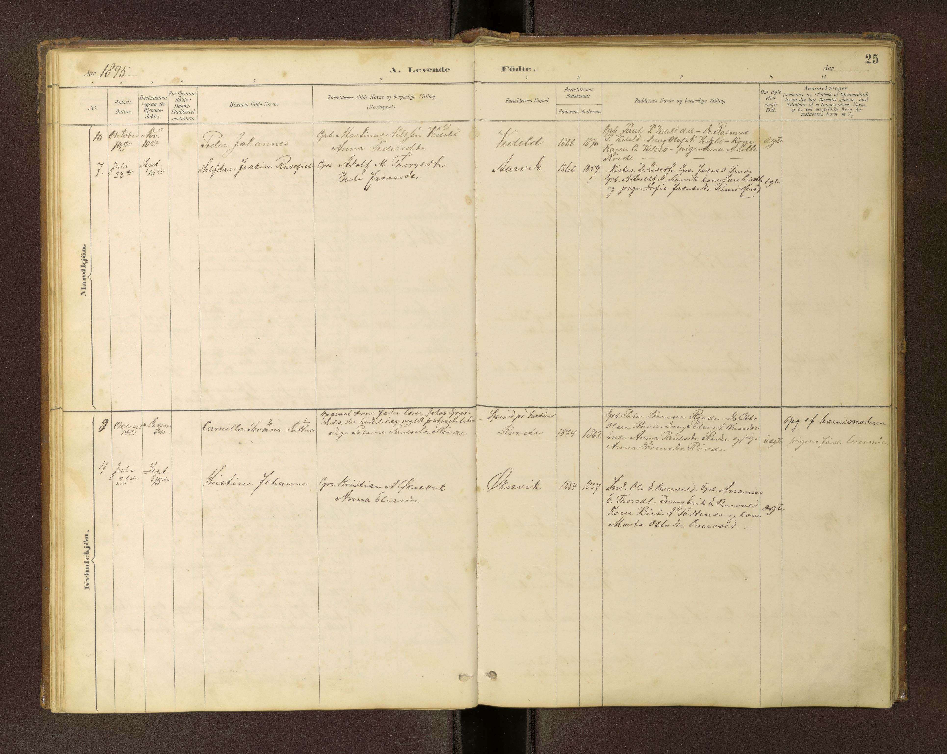 Ministerialprotokoller, klokkerbøker og fødselsregistre - Møre og Romsdal, AV/SAT-A-1454/504/L0060: Klokkerbok nr. 504C02, 1884-1903, s. 25