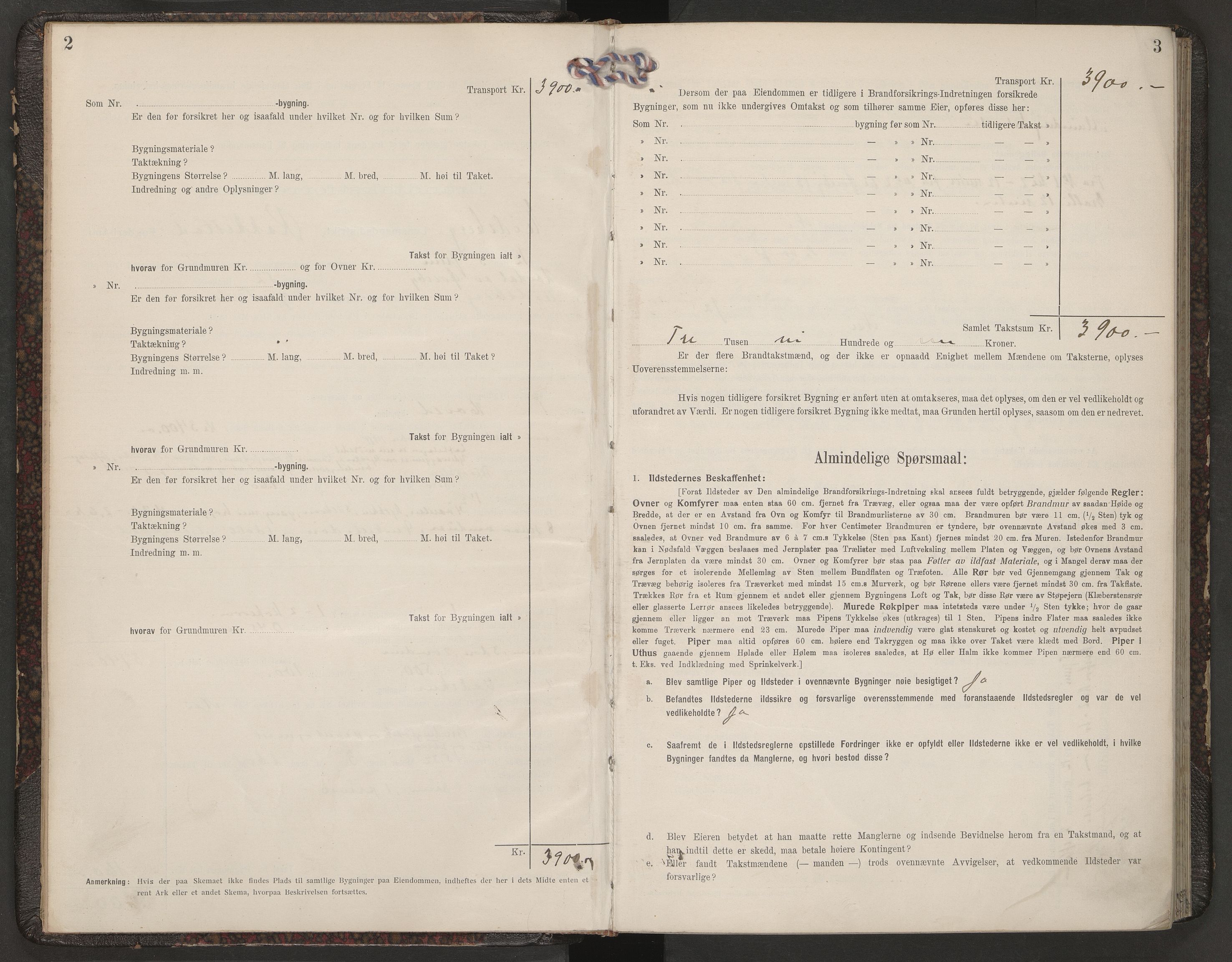 Norges brannkasse, branntakster Eidsberg, AV/SAO-A-11361/F/Fb/L0003: Branntakstprotokoll, 1912-1952