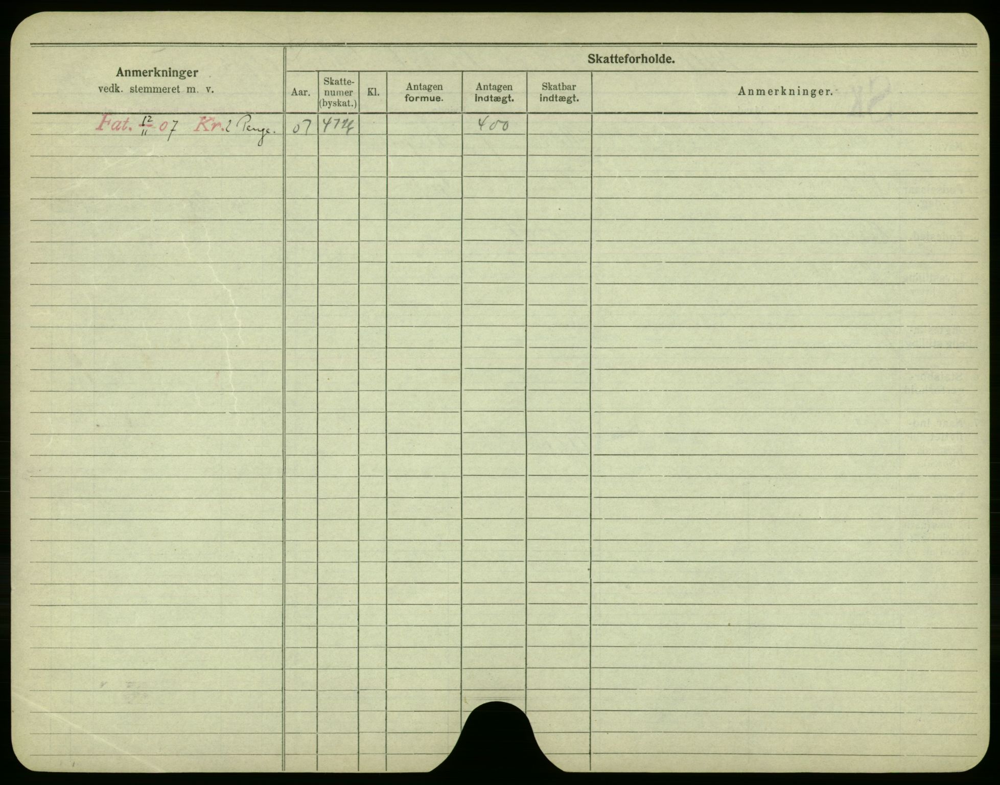 Oslo folkeregister, Registerkort, AV/SAO-A-11715/F/Fa/Fac/L0002: Menn, 1906-1914, s. 399b