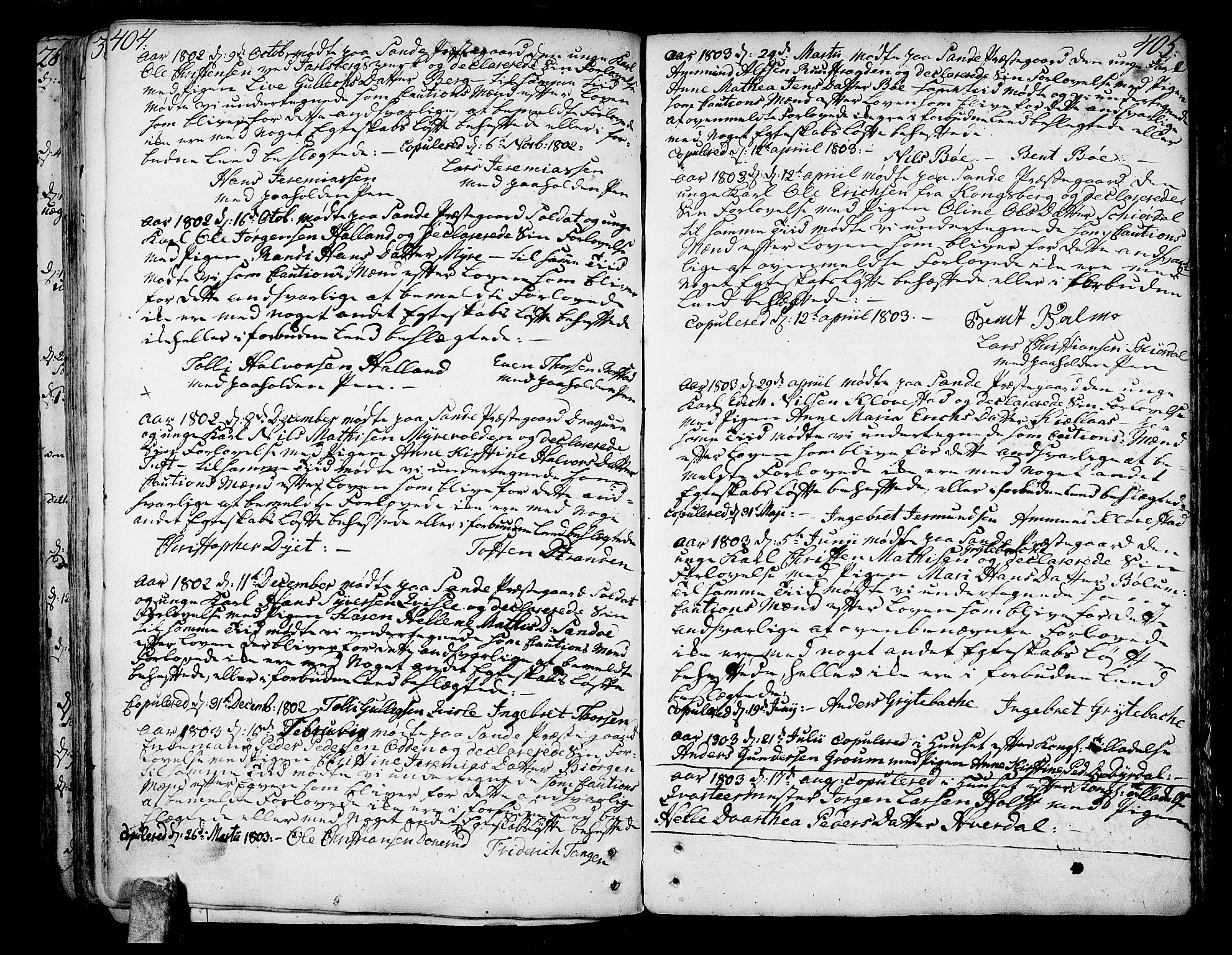 Sande Kirkebøker, AV/SAKO-A-53/F/Fa/L0001: Ministerialbok nr. 1, 1753-1803, s. 404-405