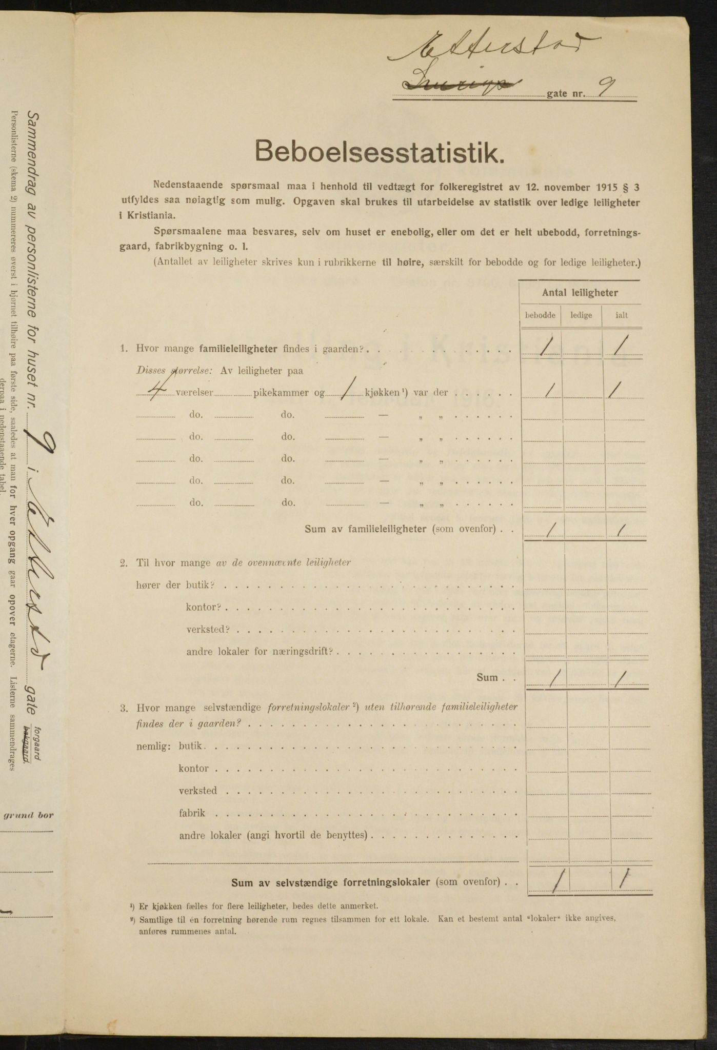 OBA, Kommunal folketelling 1.2.1916 for Kristiania, 1916, s. 22739