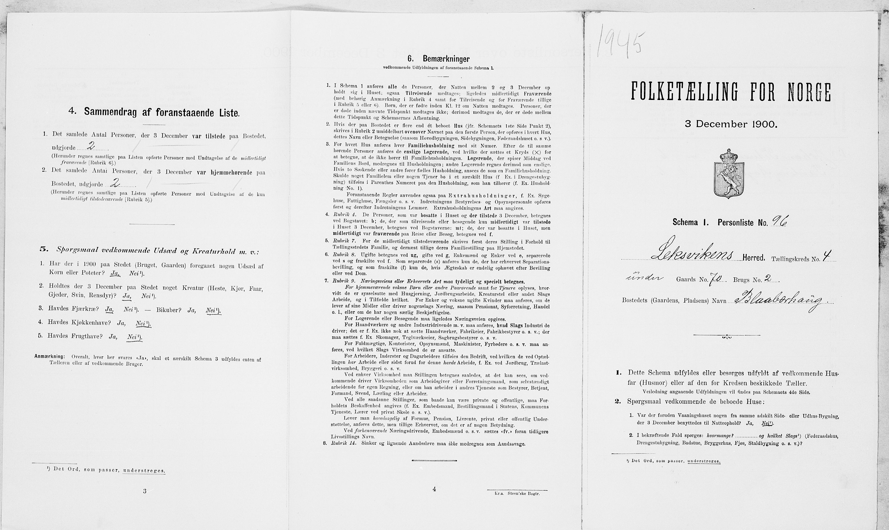 SAT, Folketelling 1900 for 1718 Leksvik herred, 1900, s. 648