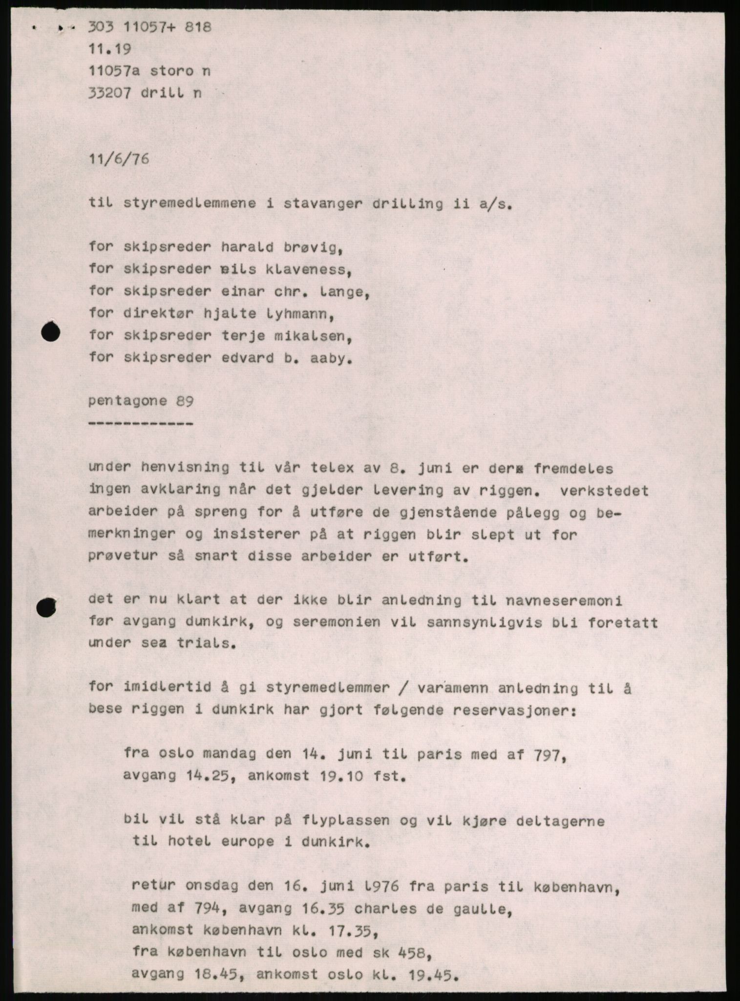 Pa 1503 - Stavanger Drilling AS, AV/SAST-A-101906/A/Ab/Abc/L0006: Styrekorrespondanse Stavanger Drilling II A/S, 1974-1977, s. 17