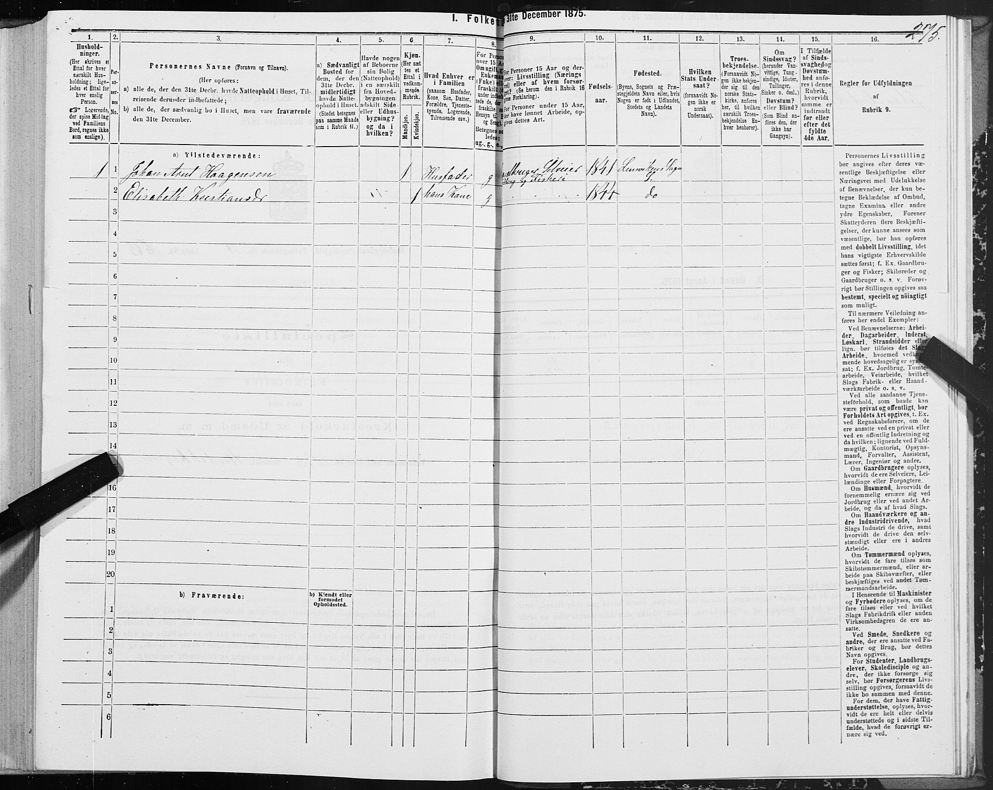 SAT, Folketelling 1875 for 1625P Stadsbygd prestegjeld, 1875, s. 6275