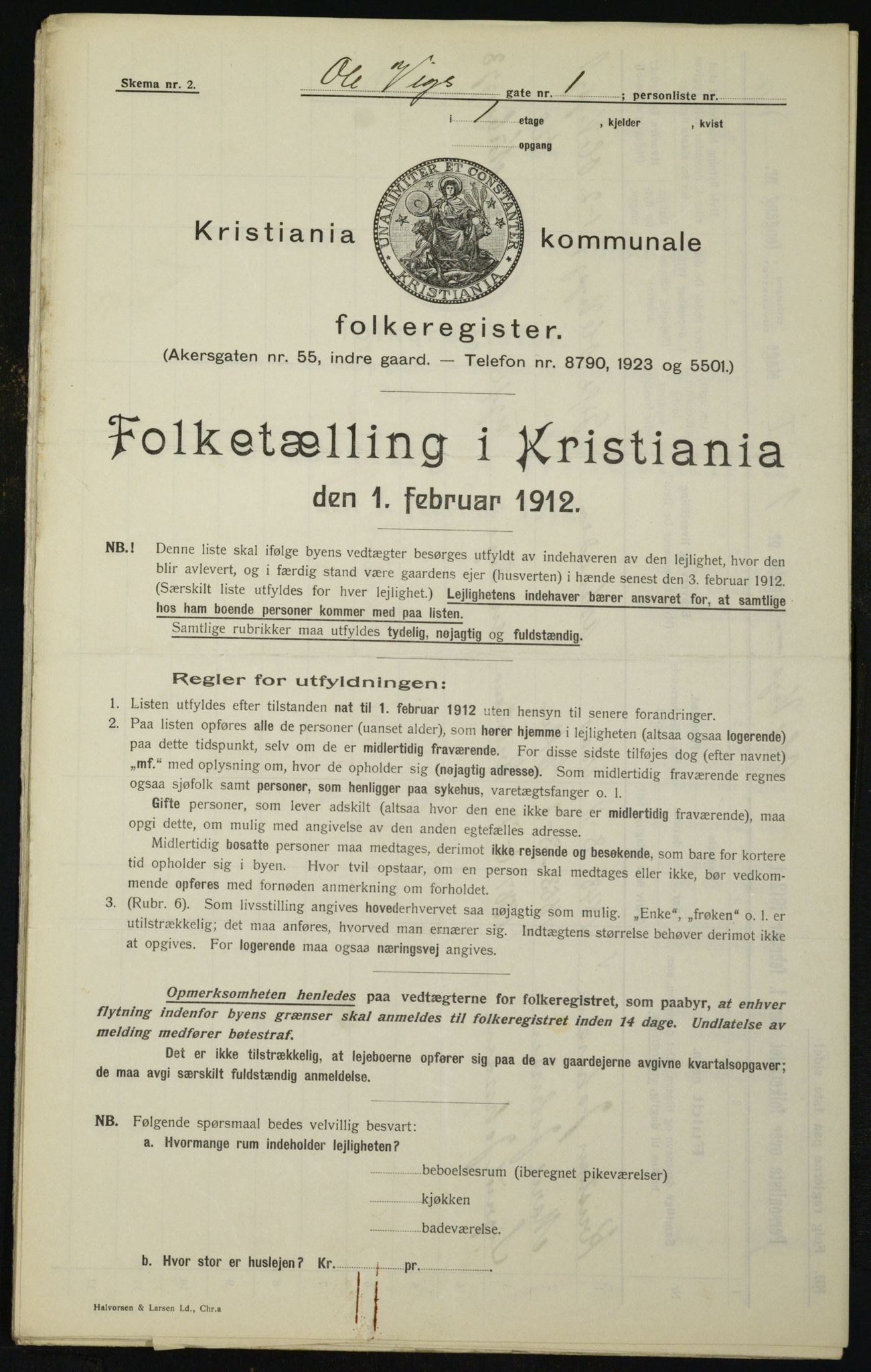 OBA, Kommunal folketelling 1.2.1912 for Kristiania, 1912, s. 76023