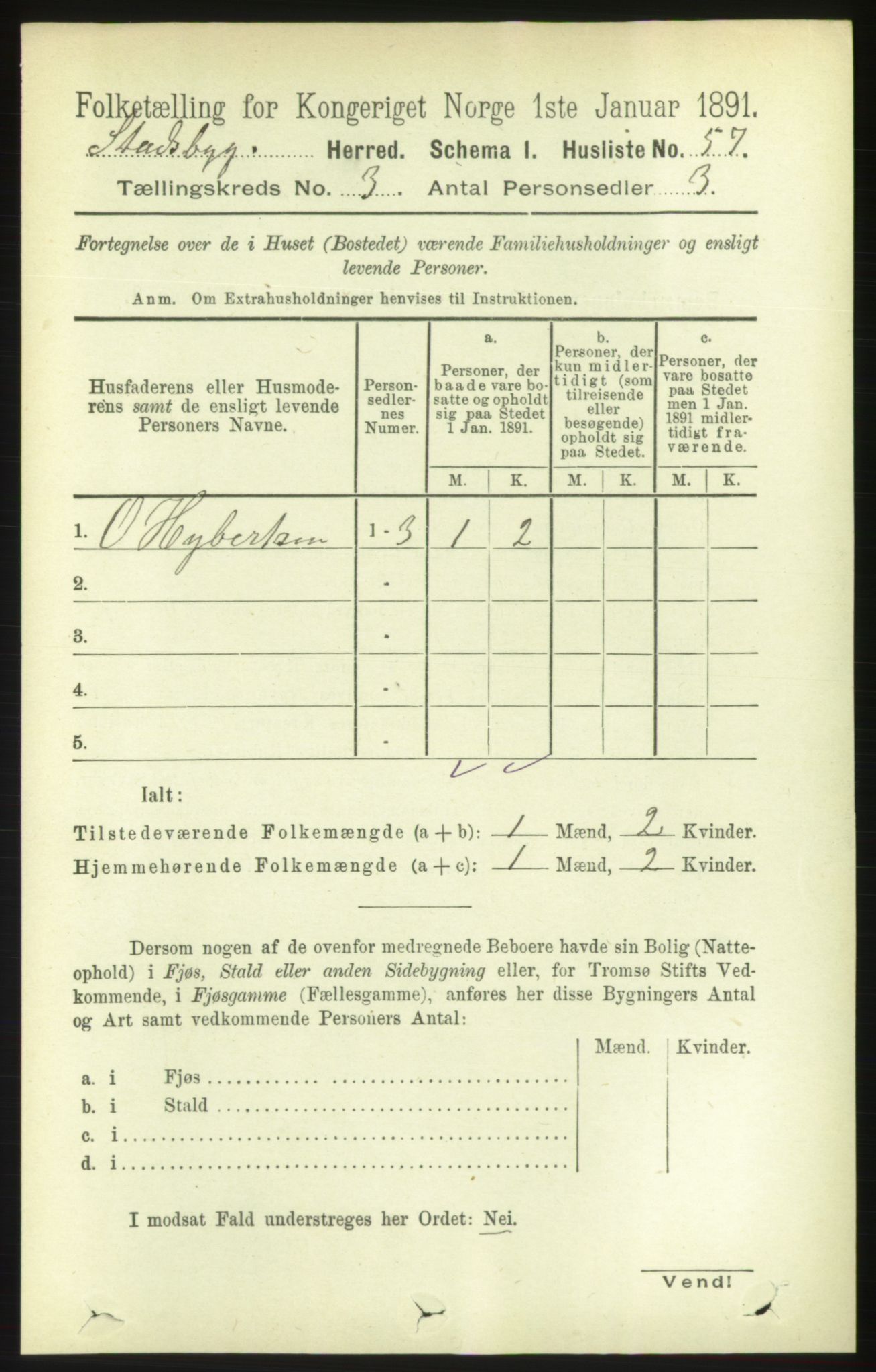 RA, Folketelling 1891 for 1625 Stadsbygd herred, 1891, s. 1359