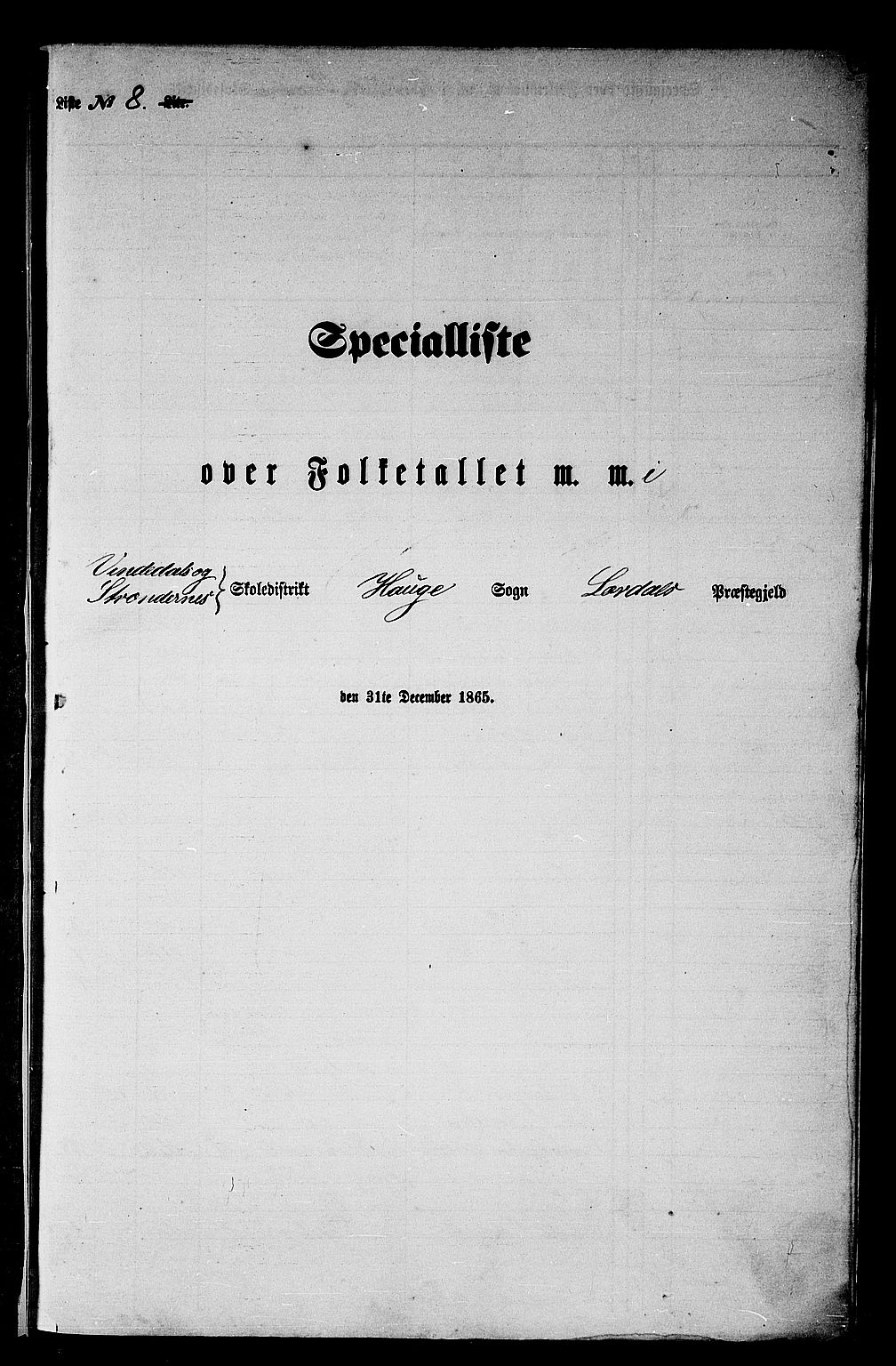 RA, Folketelling 1865 for 1422P Lærdal prestegjeld, 1865, s. 166