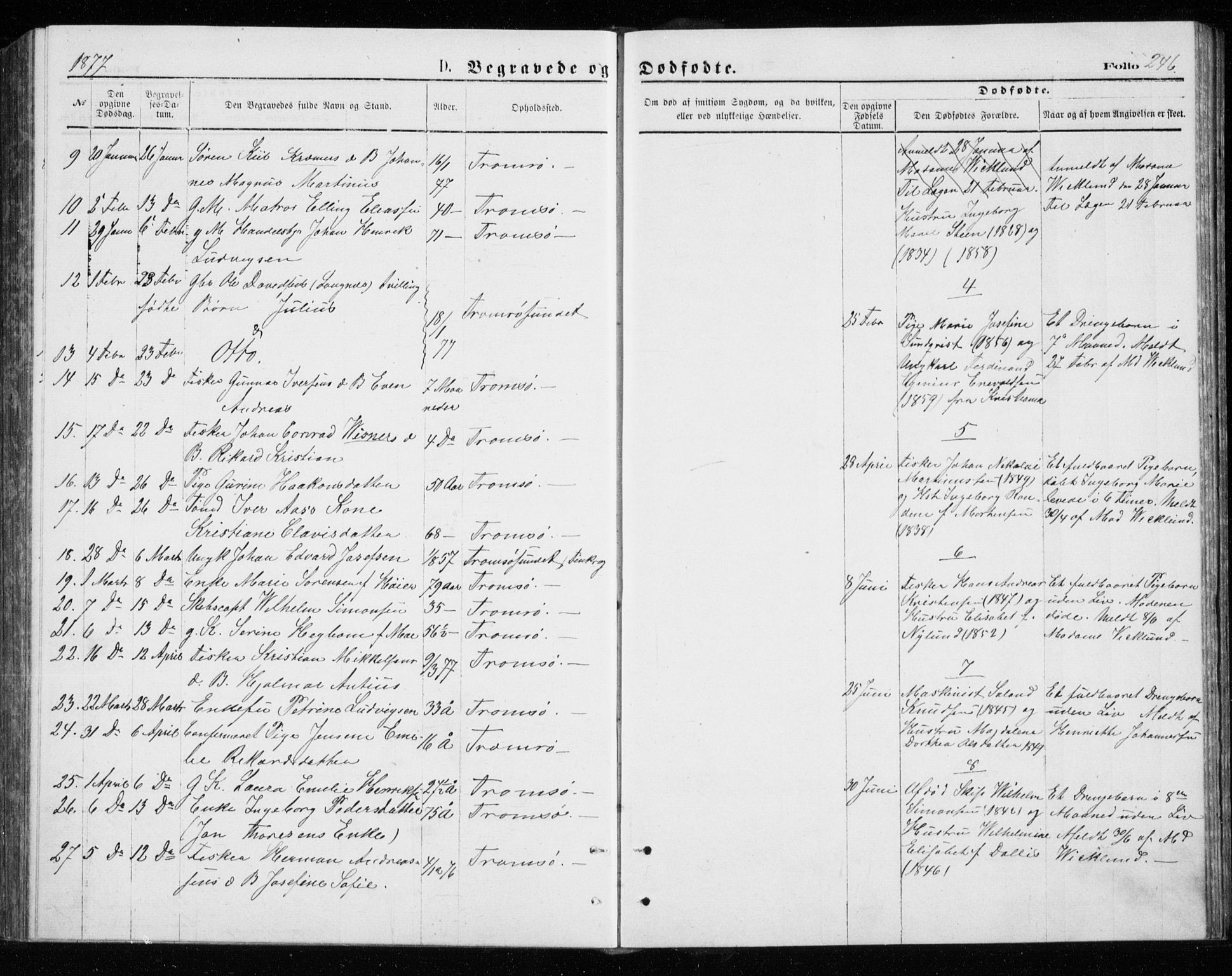 Tromsø sokneprestkontor/stiftsprosti/domprosti, AV/SATØ-S-1343/G/Gb/L0008klokker: Klokkerbok nr. 8, 1875-1879, s. 246