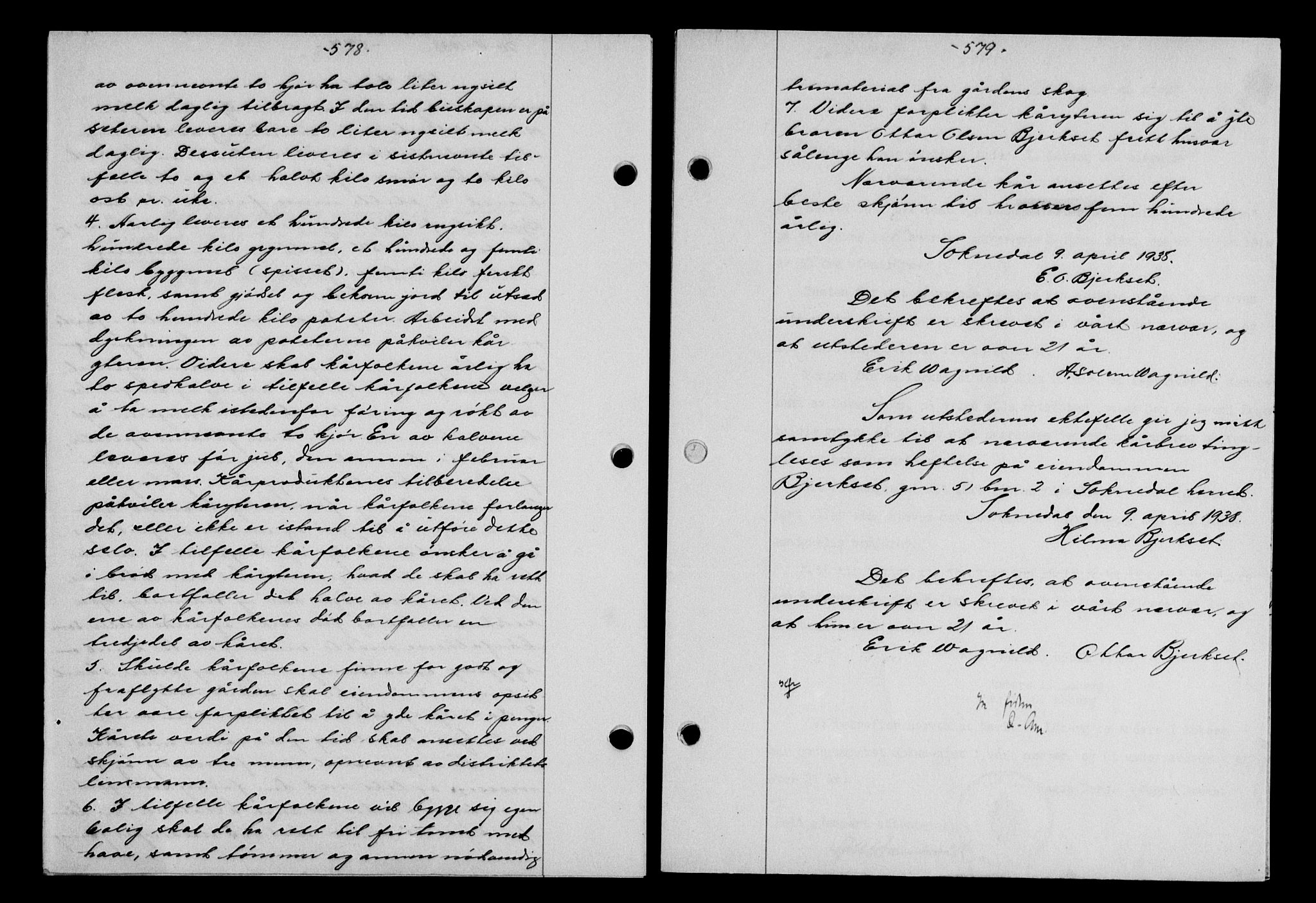 Gauldal sorenskriveri, SAT/A-0014/1/2/2C/L0048: Pantebok nr. 51-52, 1937-1938, s. 578-579, Dagboknr: 532/1938