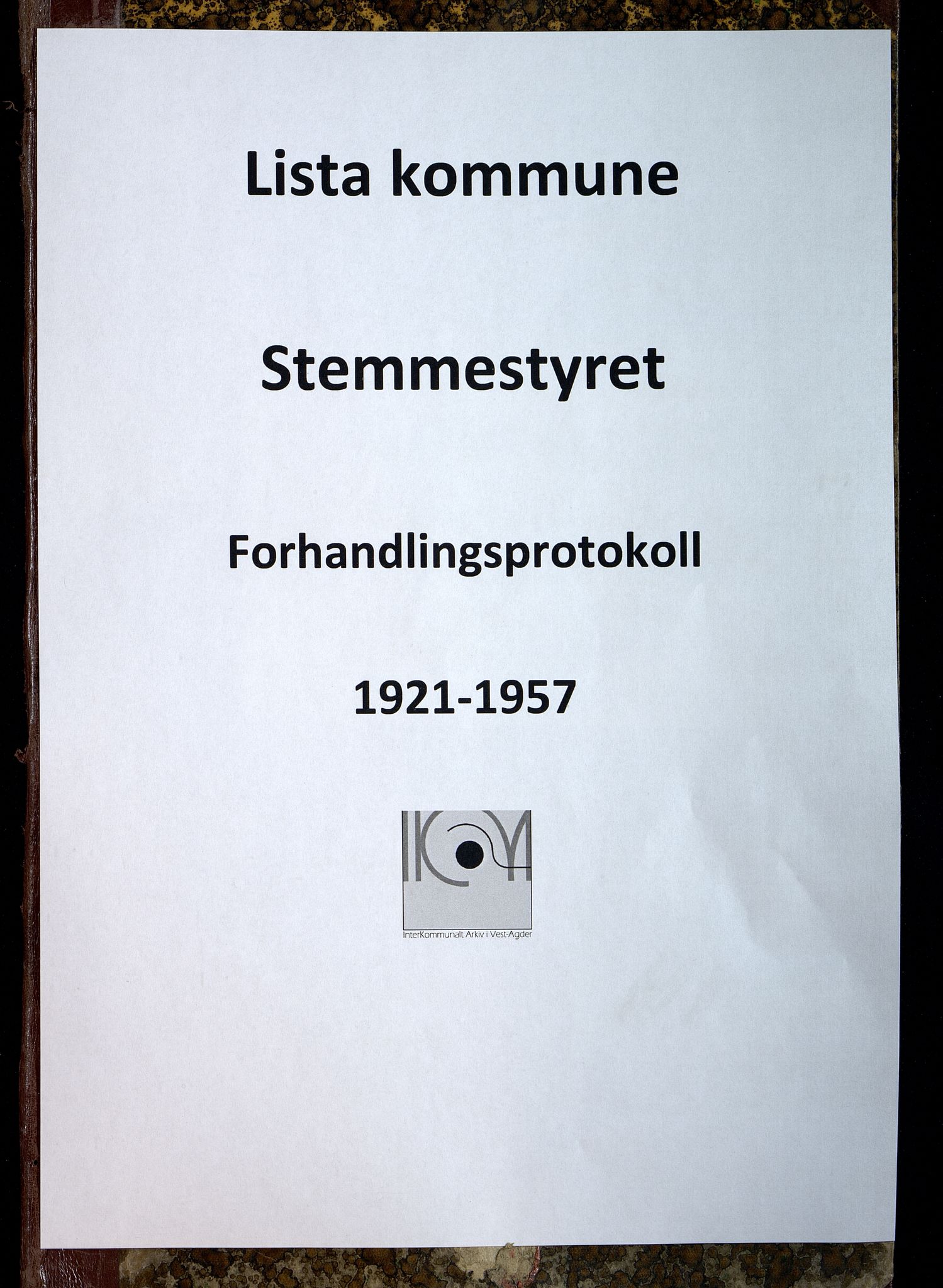 Lista kommune - Stemmestyret, IKAV/1003LI112/A/L0012: Forhandlingsprotokoll - Eitland skolekrets (d), 1921-1957