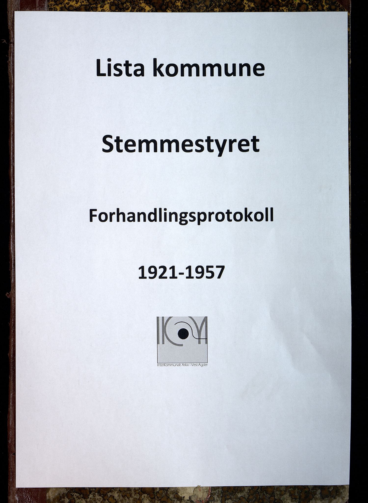 Lista kommune - Stemmestyret, ARKSOR/1003LI112/A/L0012: Forhandlingsprotokoll - Eitland skolekrets (d), 1921-1957