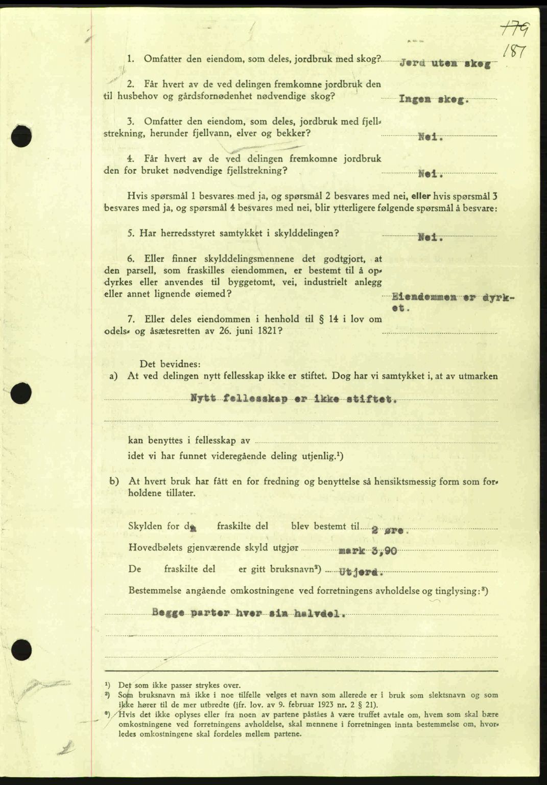 Nordmøre sorenskriveri, AV/SAT-A-4132/1/2/2Ca: Pantebok nr. A96, 1943-1944, Dagboknr: 2166/1943