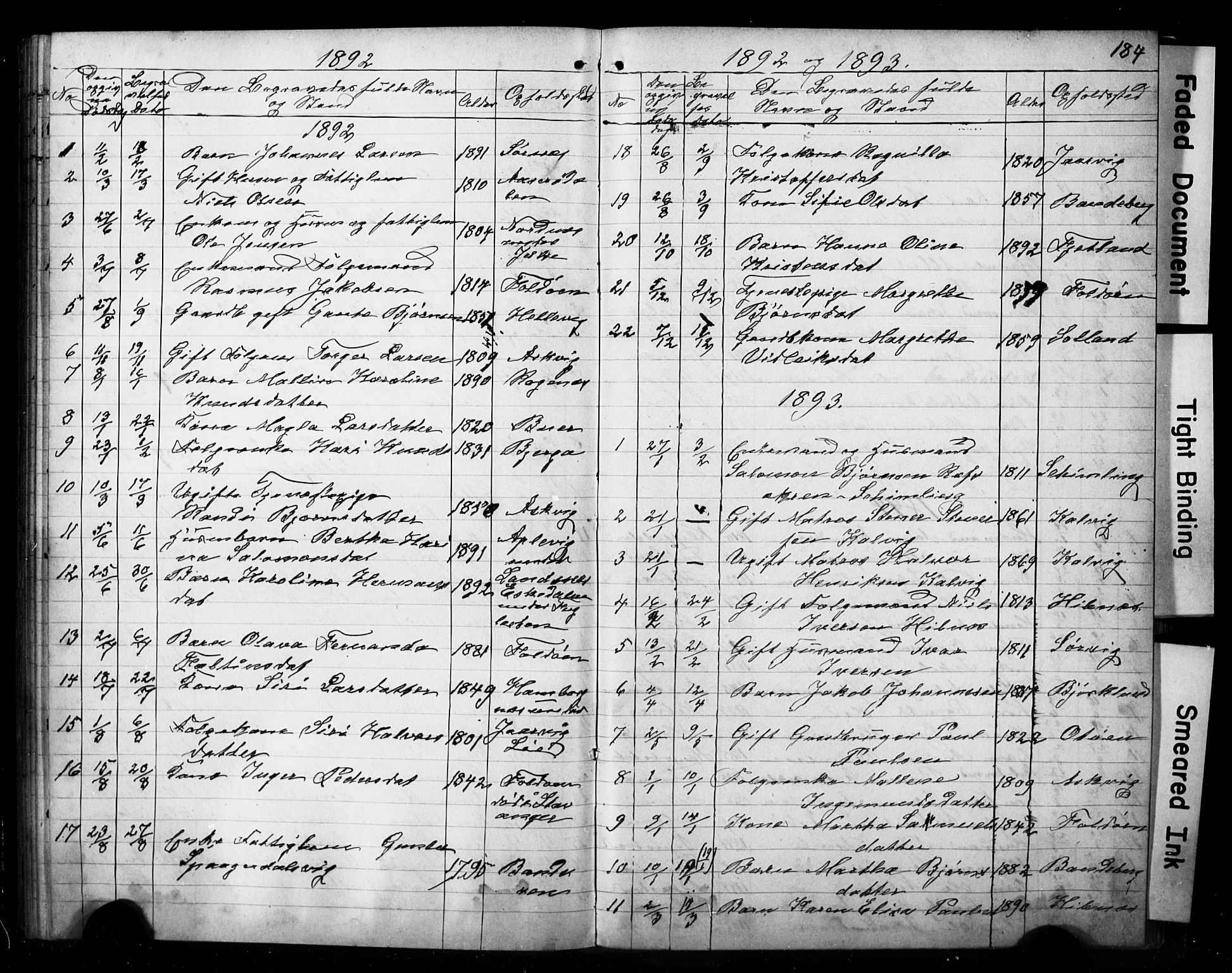 Jelsa sokneprestkontor, AV/SAST-A-101842/01/V: Klokkerbok nr. B 4, 1890-1928, s. 184